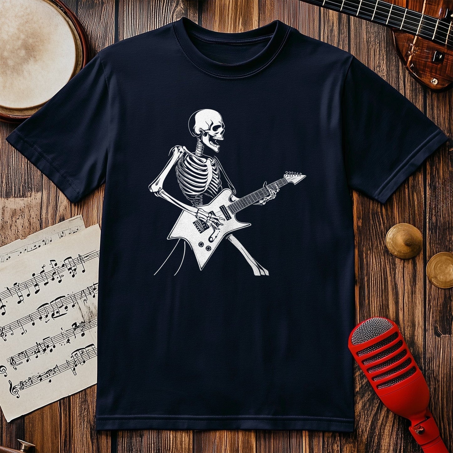 Skeleton Guitar Rocker T-Shirt -