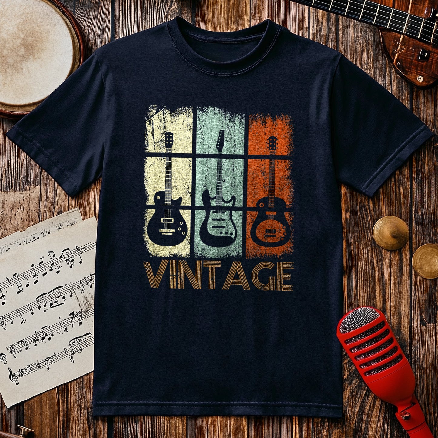 Vintage Guitar T-Shirt - Rock Your