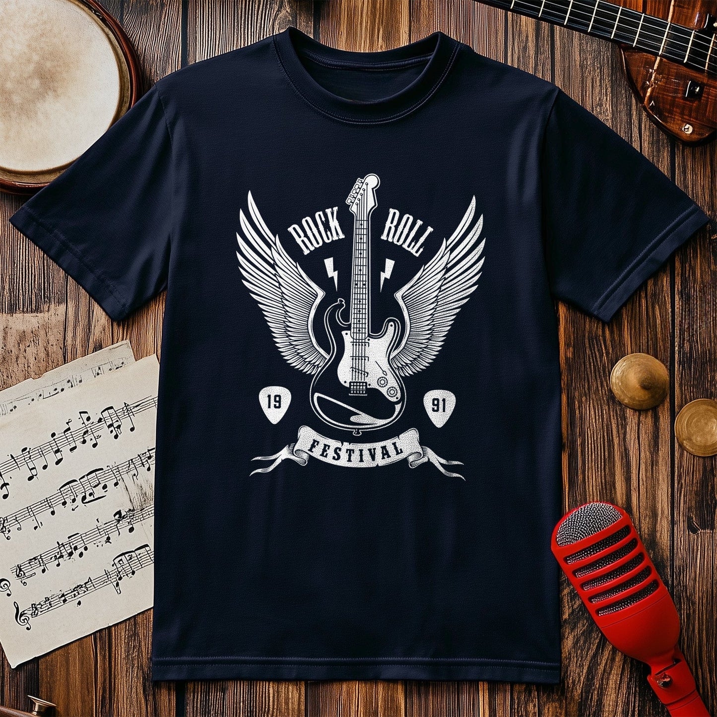 Guitar & Wings Rock & Roll t-shirt