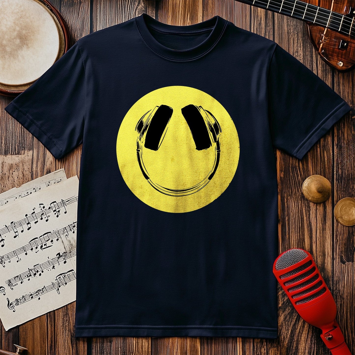 Smiley Headphones T-Shirt