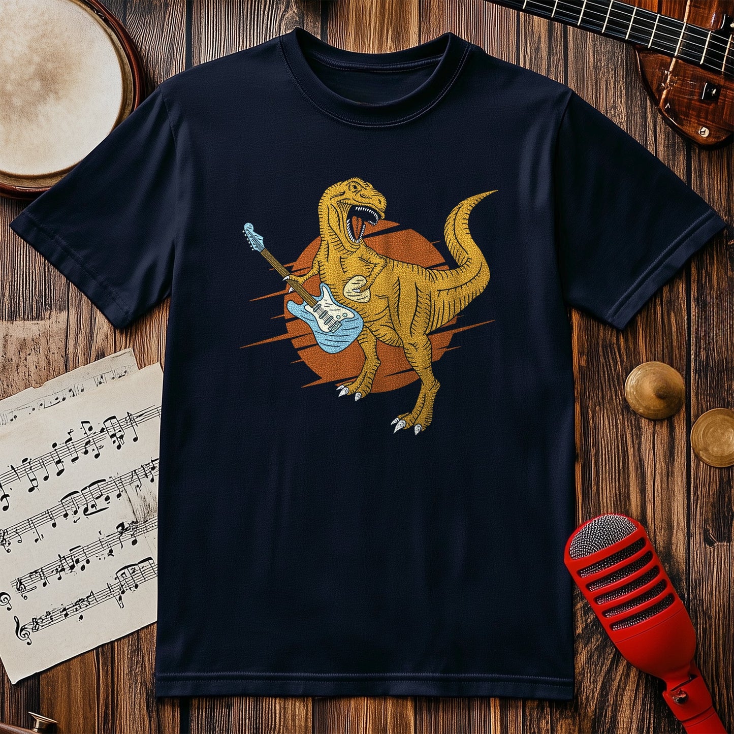 T-Rex Guitar t-shirt - Rockin'