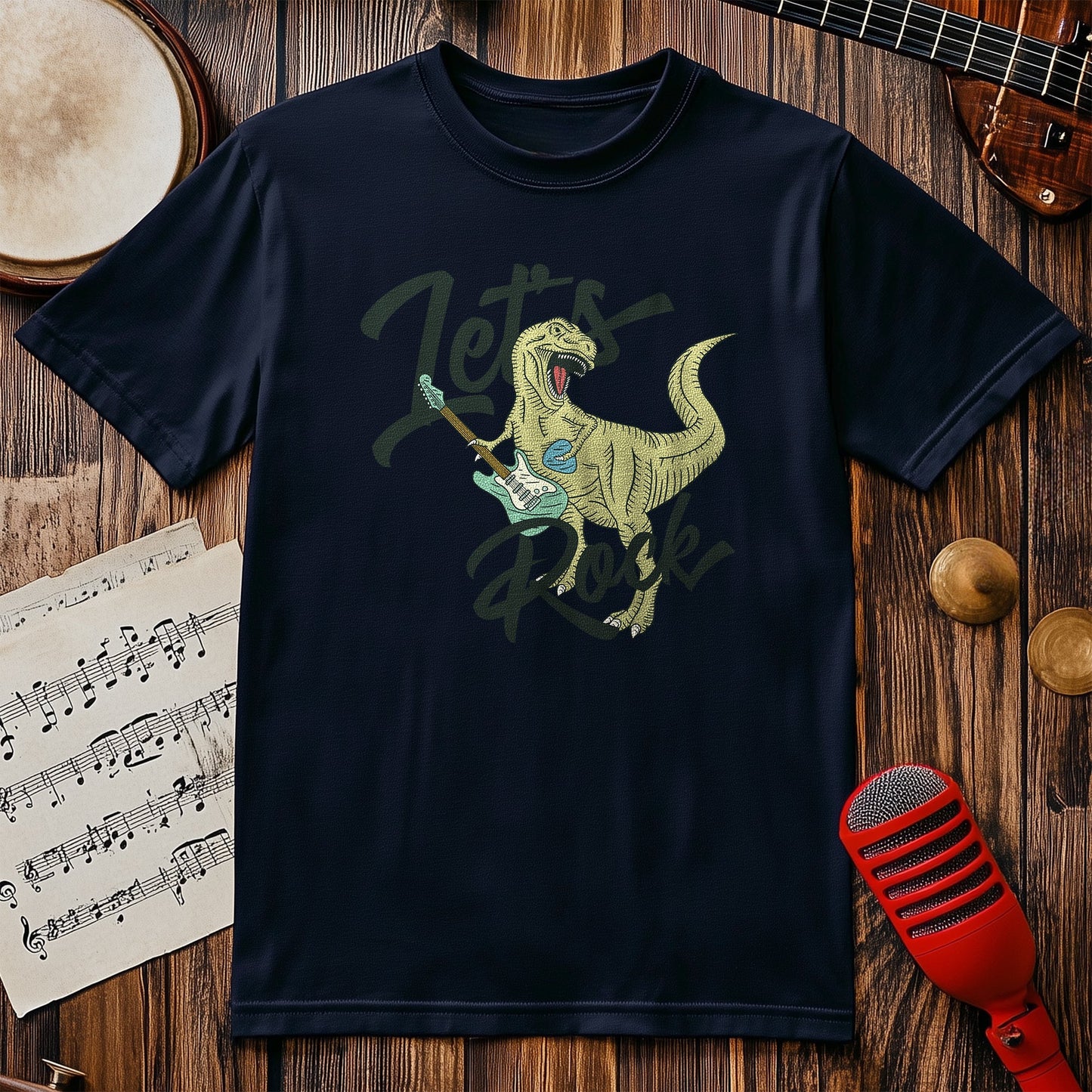 T-Rex Lets Rock T-Shirt