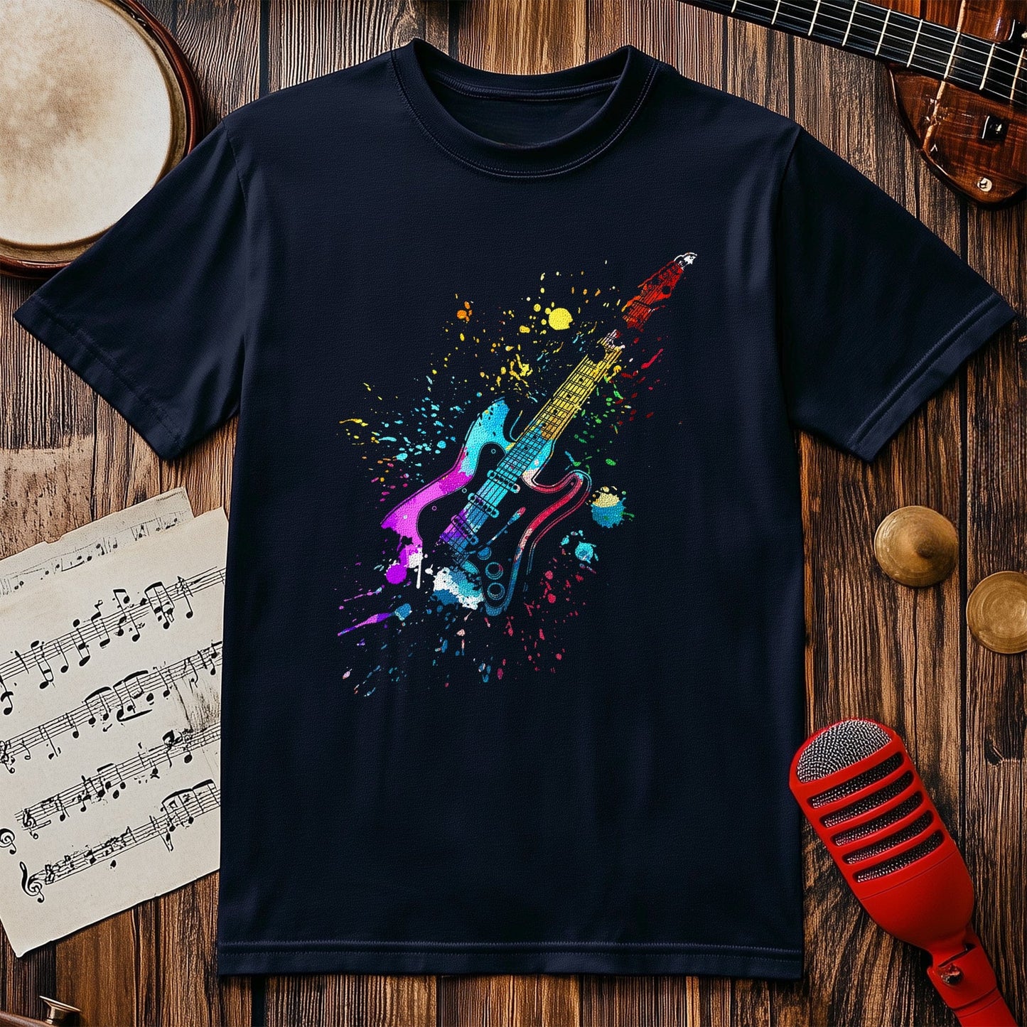 Guitar Neon Splash T-Shirt