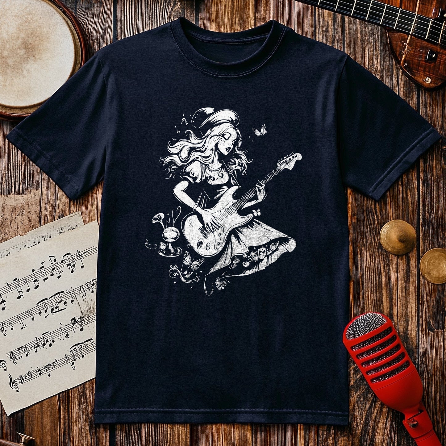 Alice in Wonder Guitar T-Shirt