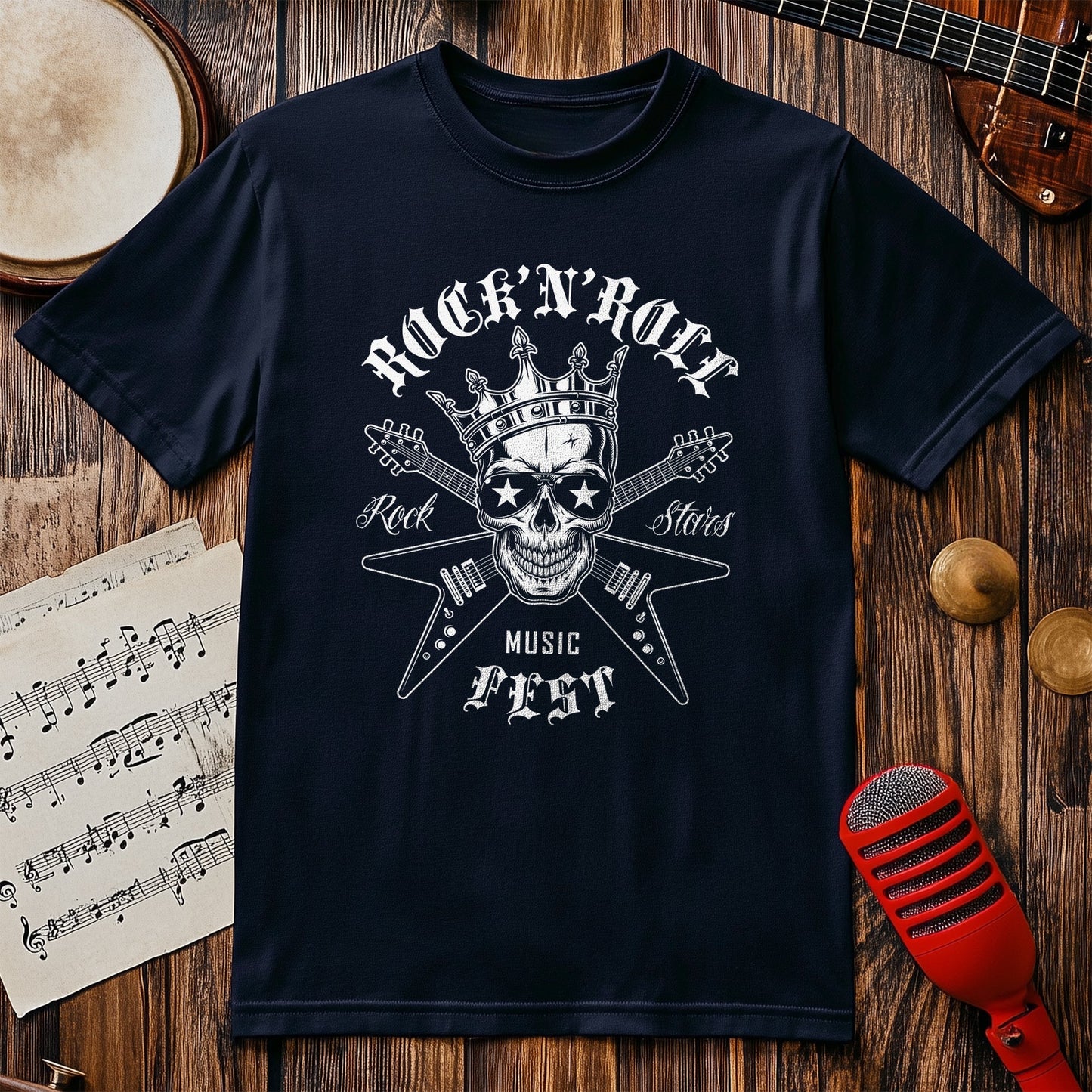 Rock 'n Roll Skull T-Shirt - Unleash