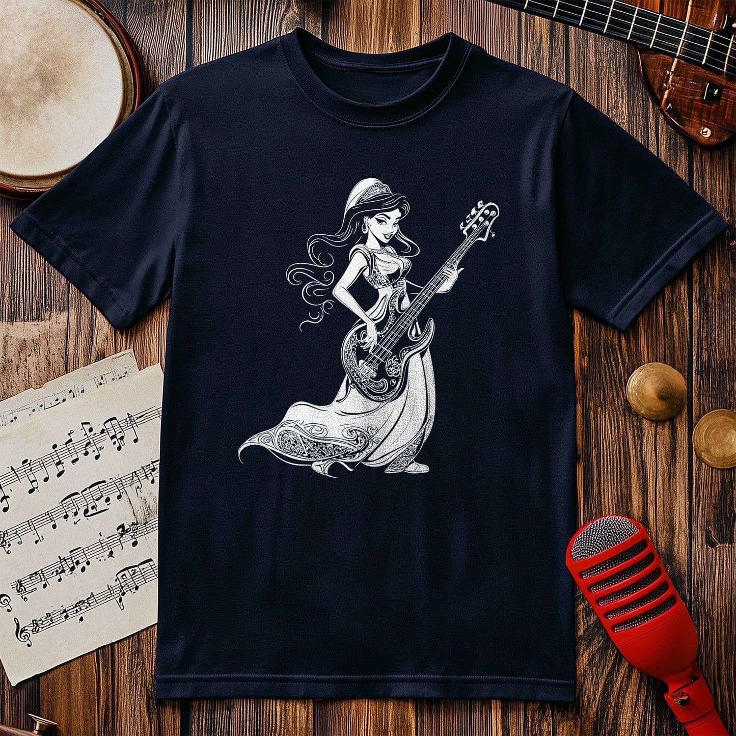 Princess Jasmine Guitar T-Shirt