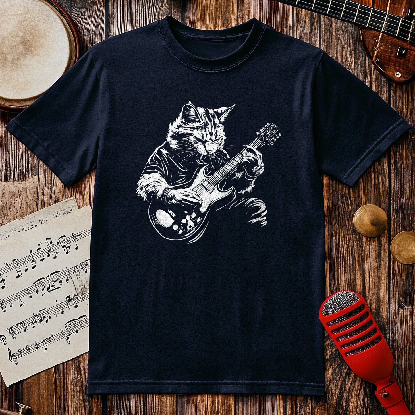 Cat Rocking Out 1 t-shirt