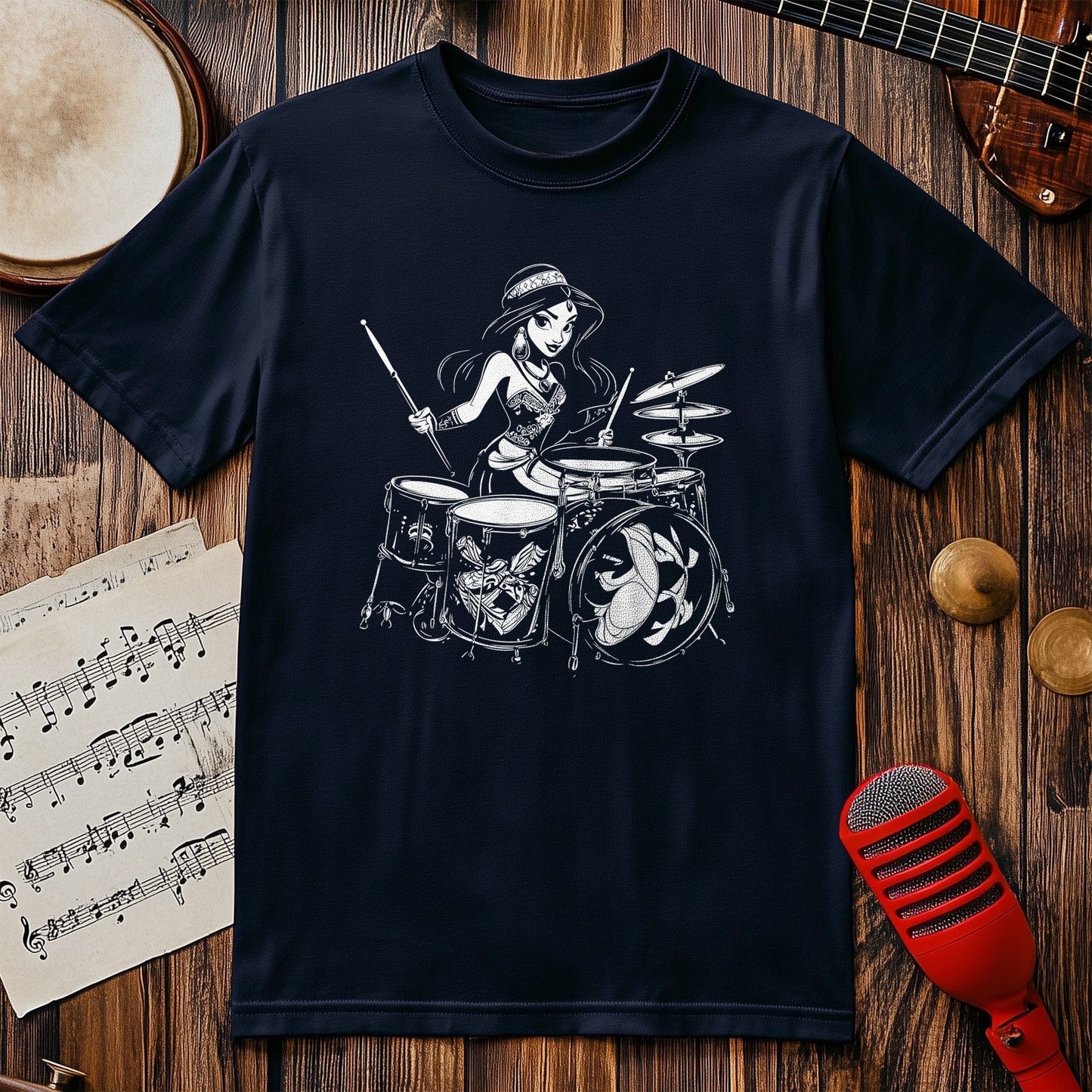 Princess Jasmine Drummer t-shirt
