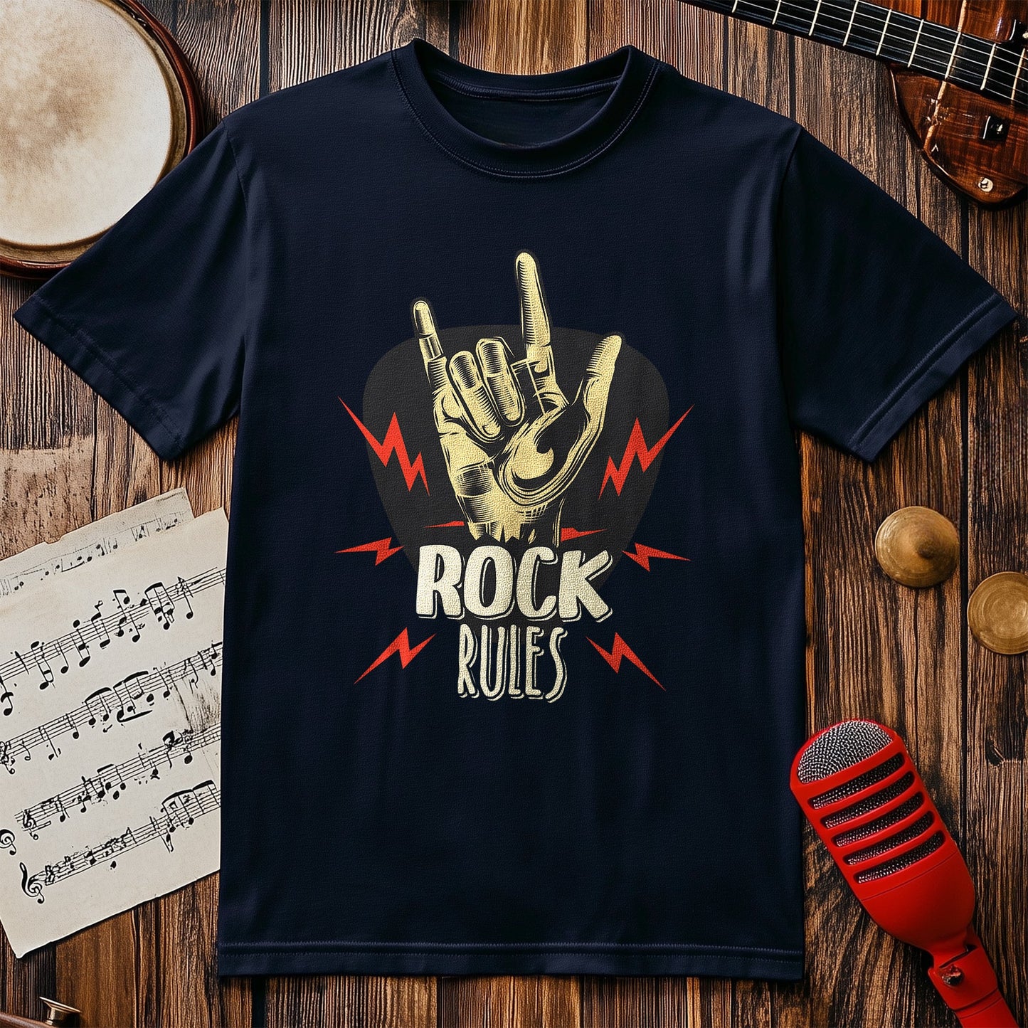 Rock Rules Horned Hand T-shirt