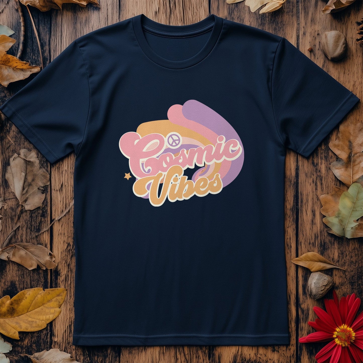 5-01 Cosmic vibes Rainbow T-Shirt