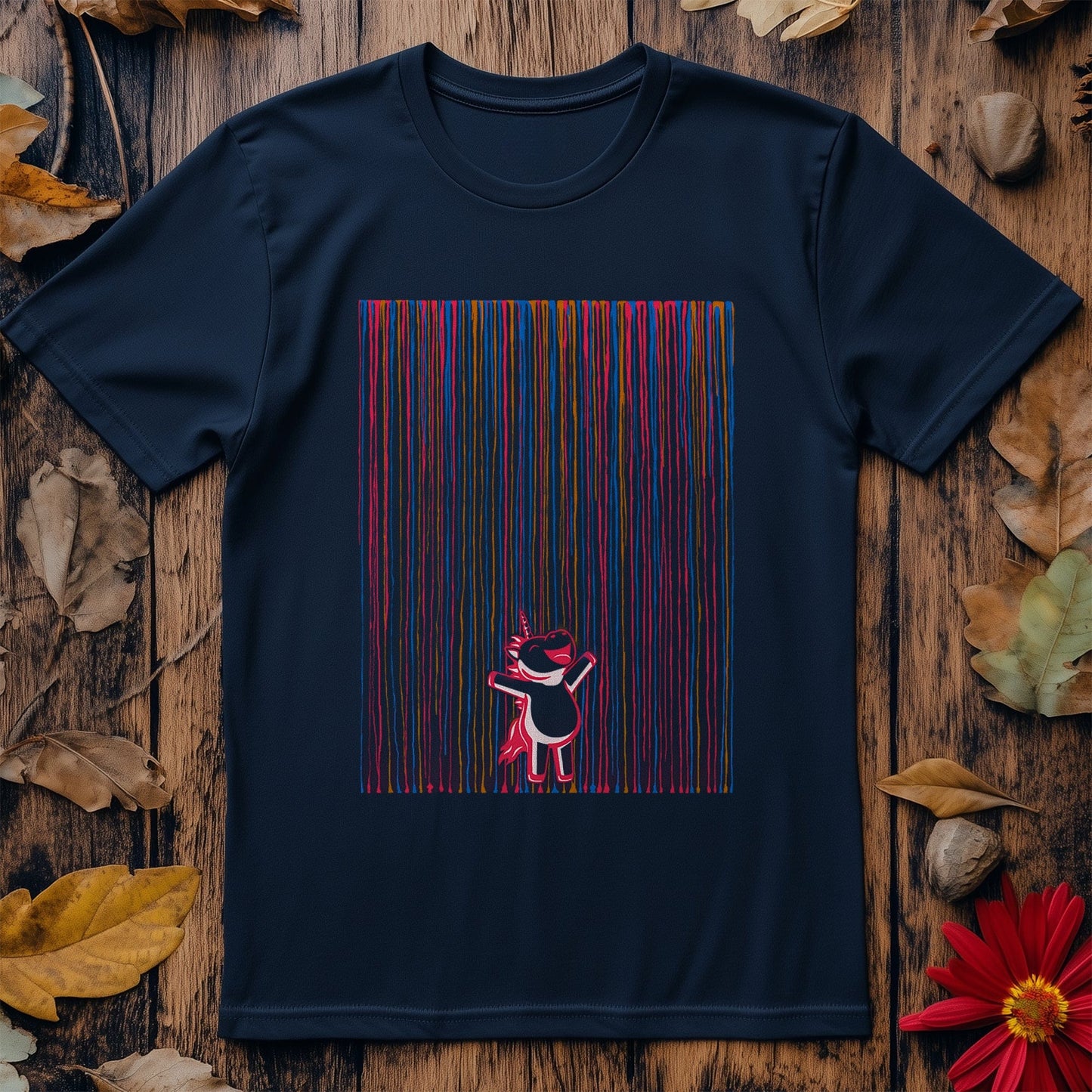 Rainbow Rain Cat T-Shirt