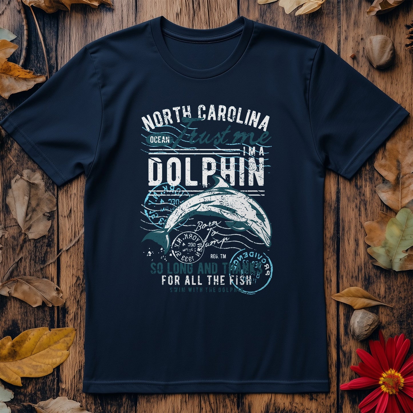 Retro Dolphin NC T-Shirt - Dive into