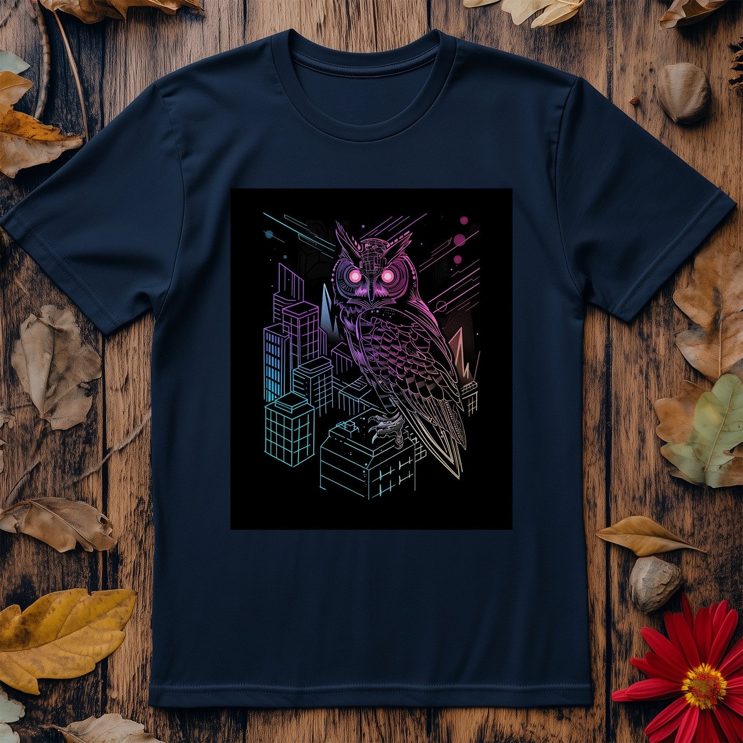 Neon Owl T-shirt - Stay Wise and