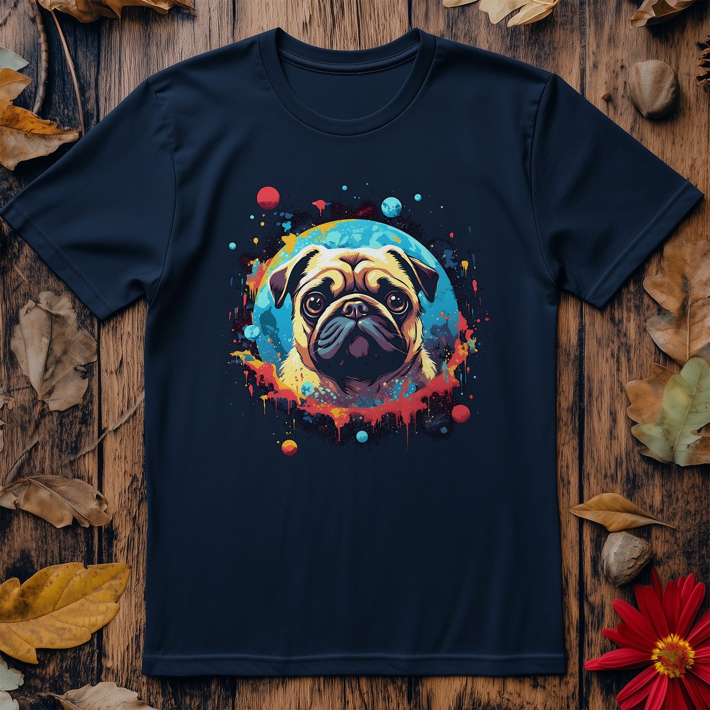 Pug Face in Space T-Shirt - Out of