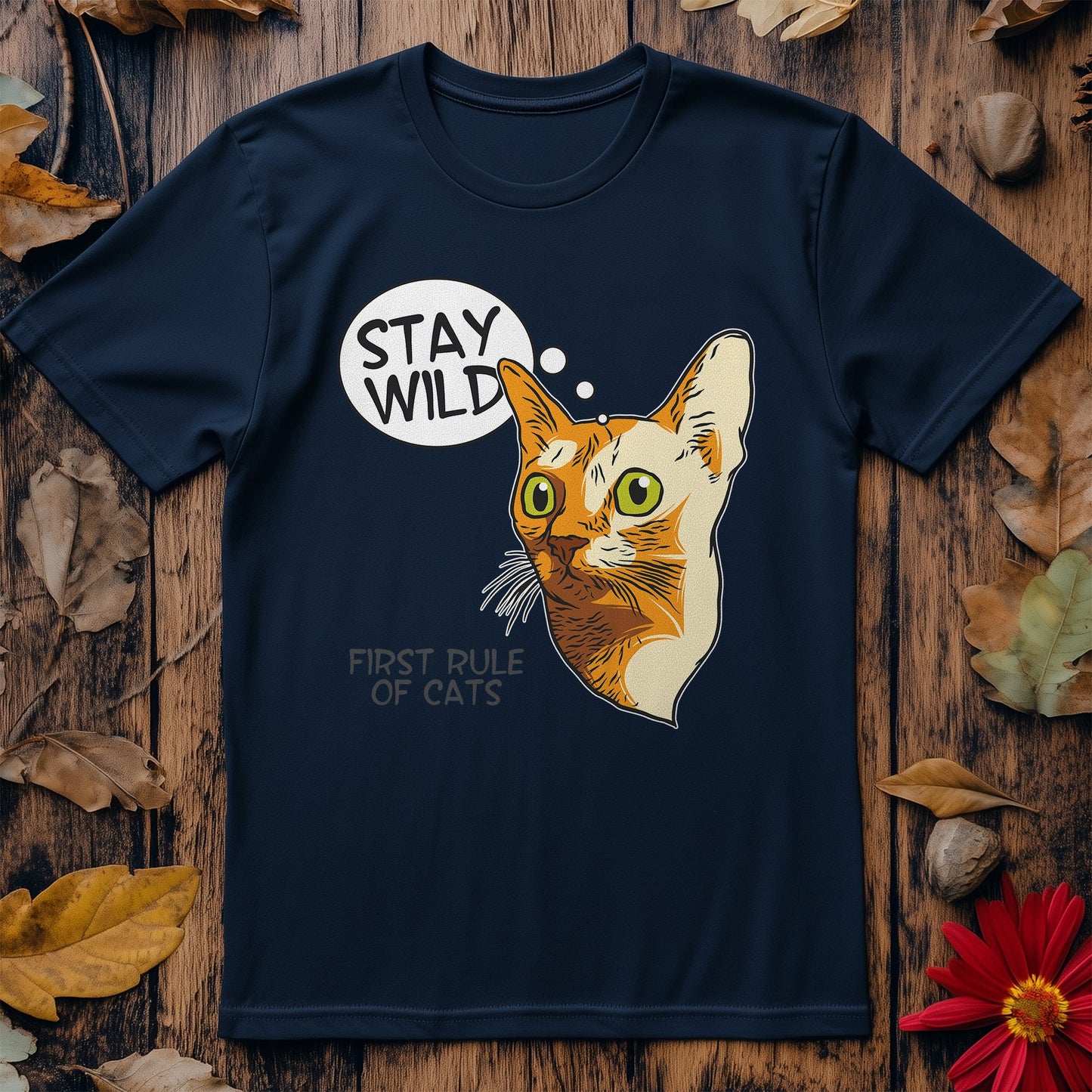 Stay Wild Cat T-shirt - Feline Fun!