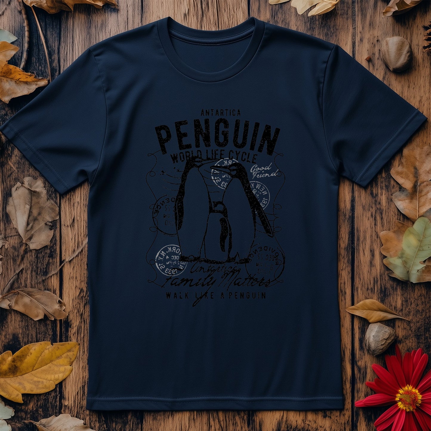 Penguin Retro Life T-shirt - Chill