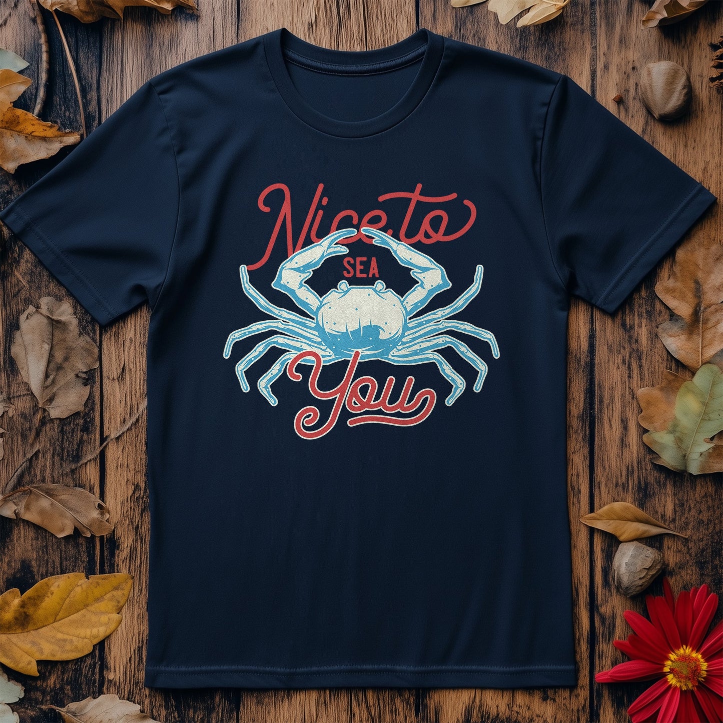 Nice To Sea Crab T-Shirt - Claw-some