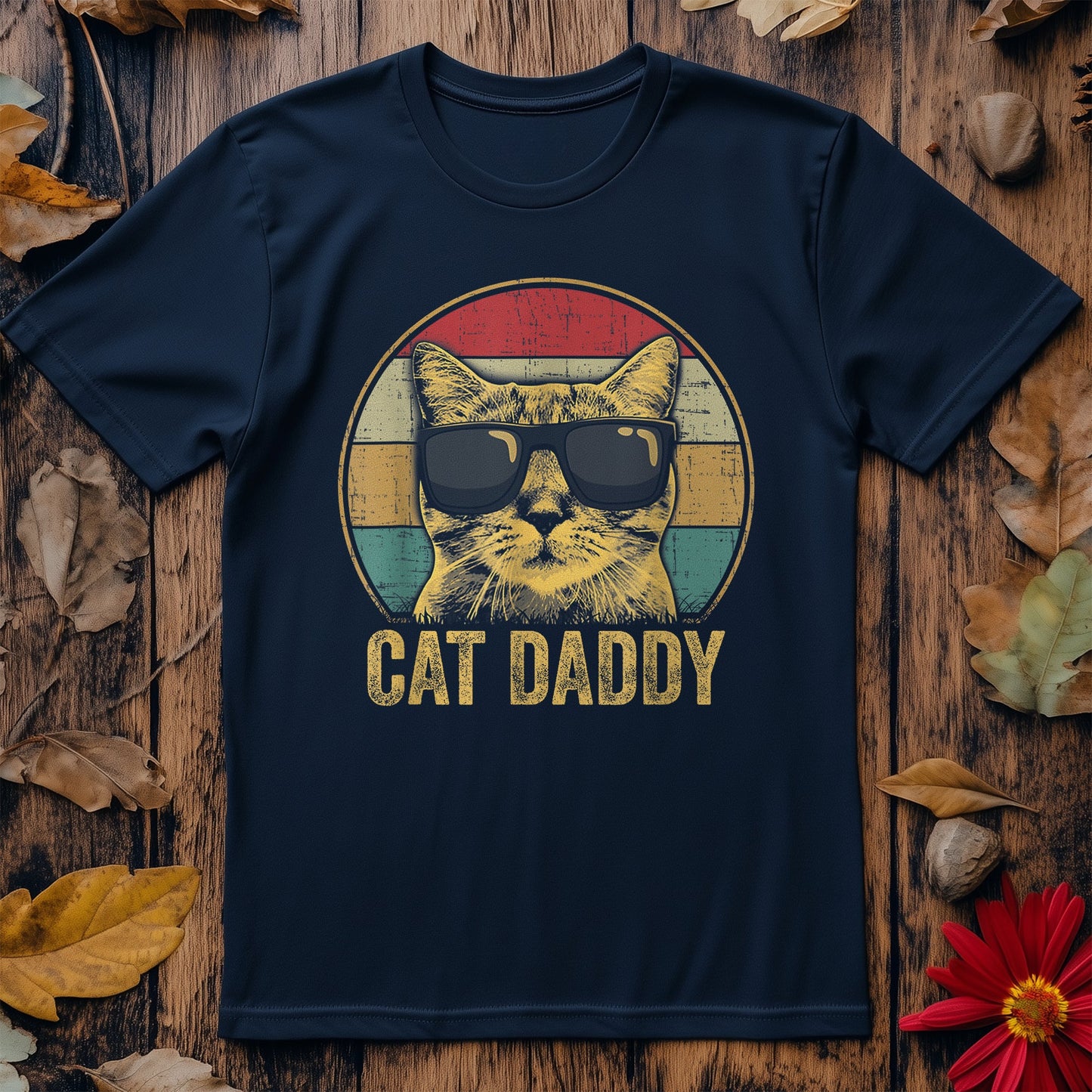 Retro Vintage Best Cat Dad T-Shirt -