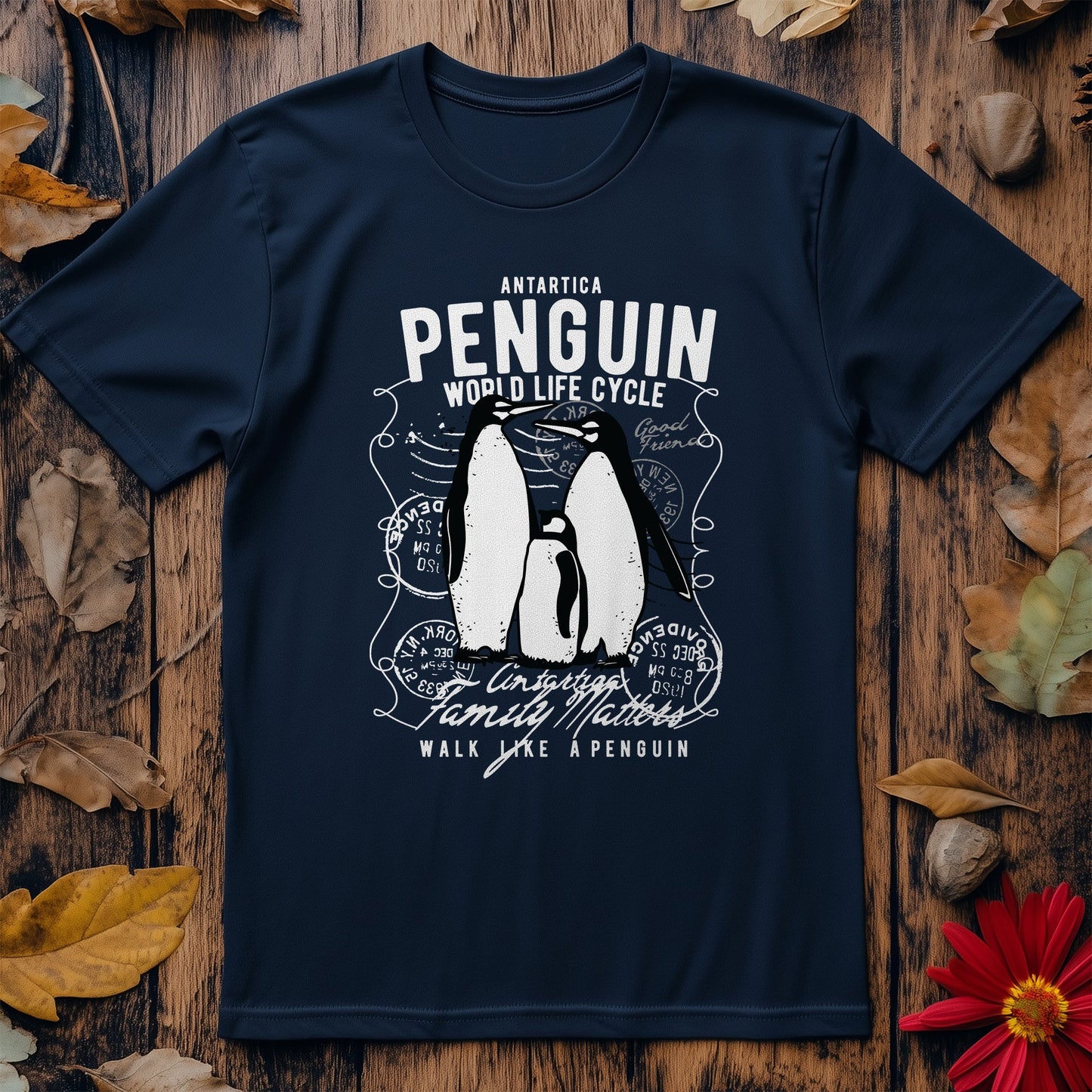 Penguin Lovers Surfing T-shirt -
