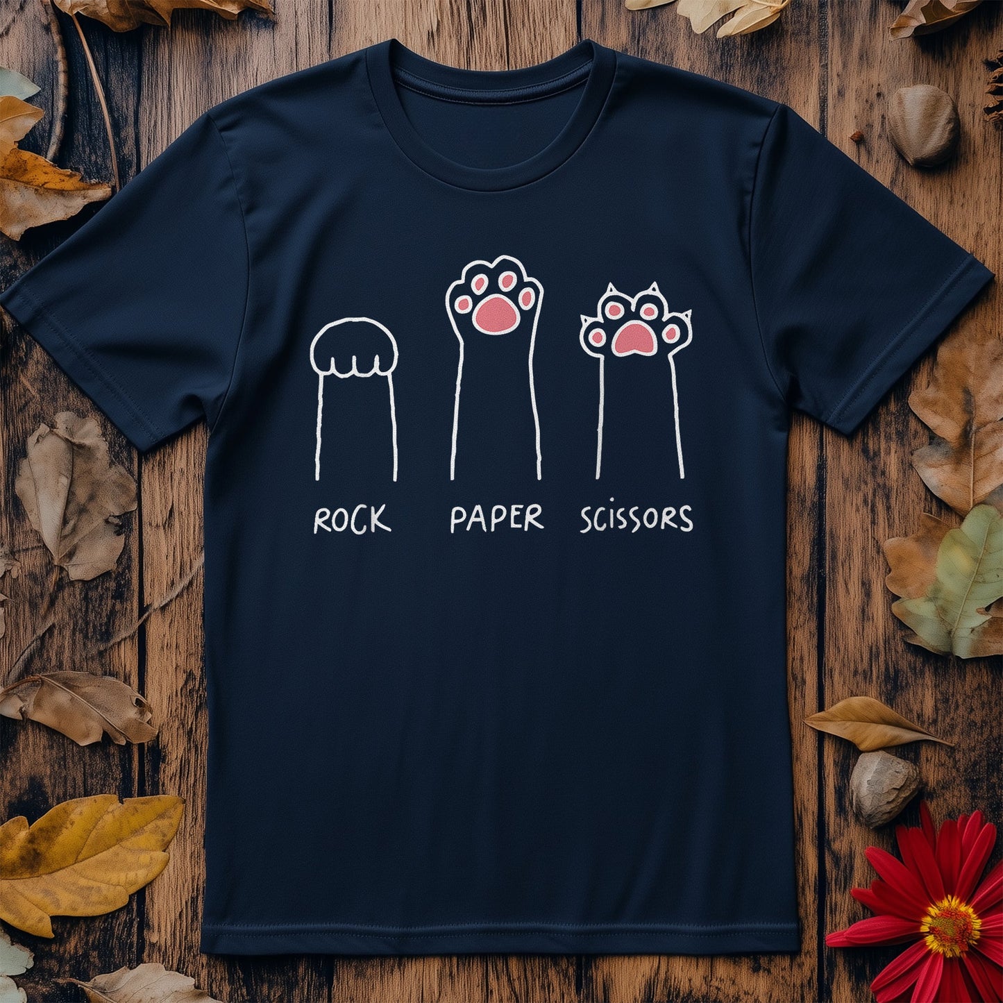 Rock Paper Scissors Cat T-Shirt