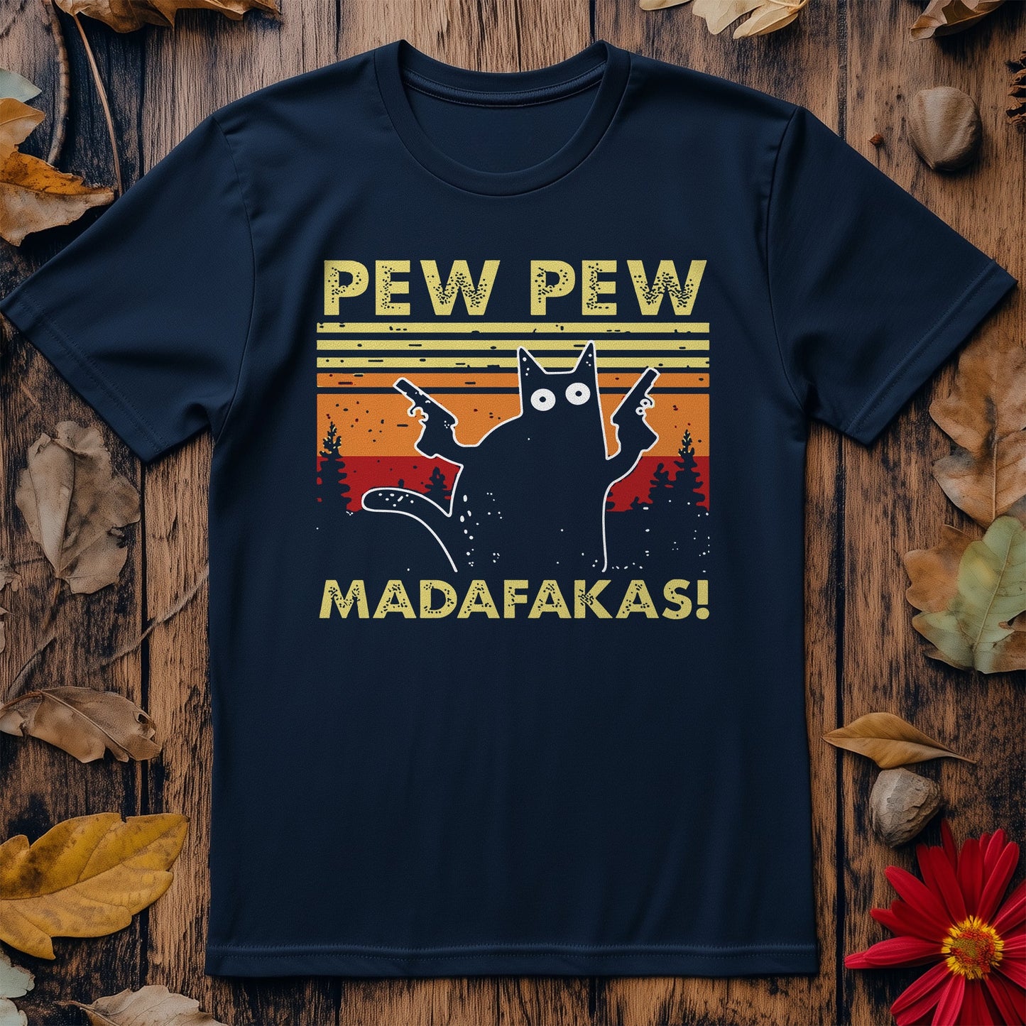 Pew Pew Madafakas Cat T-shirt -
