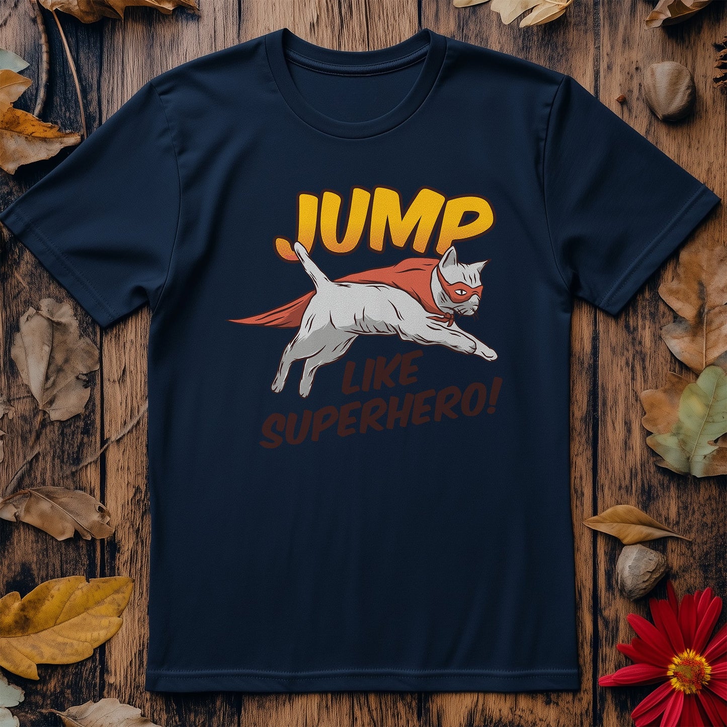 Jump Like A Superhero Cat T-shirt