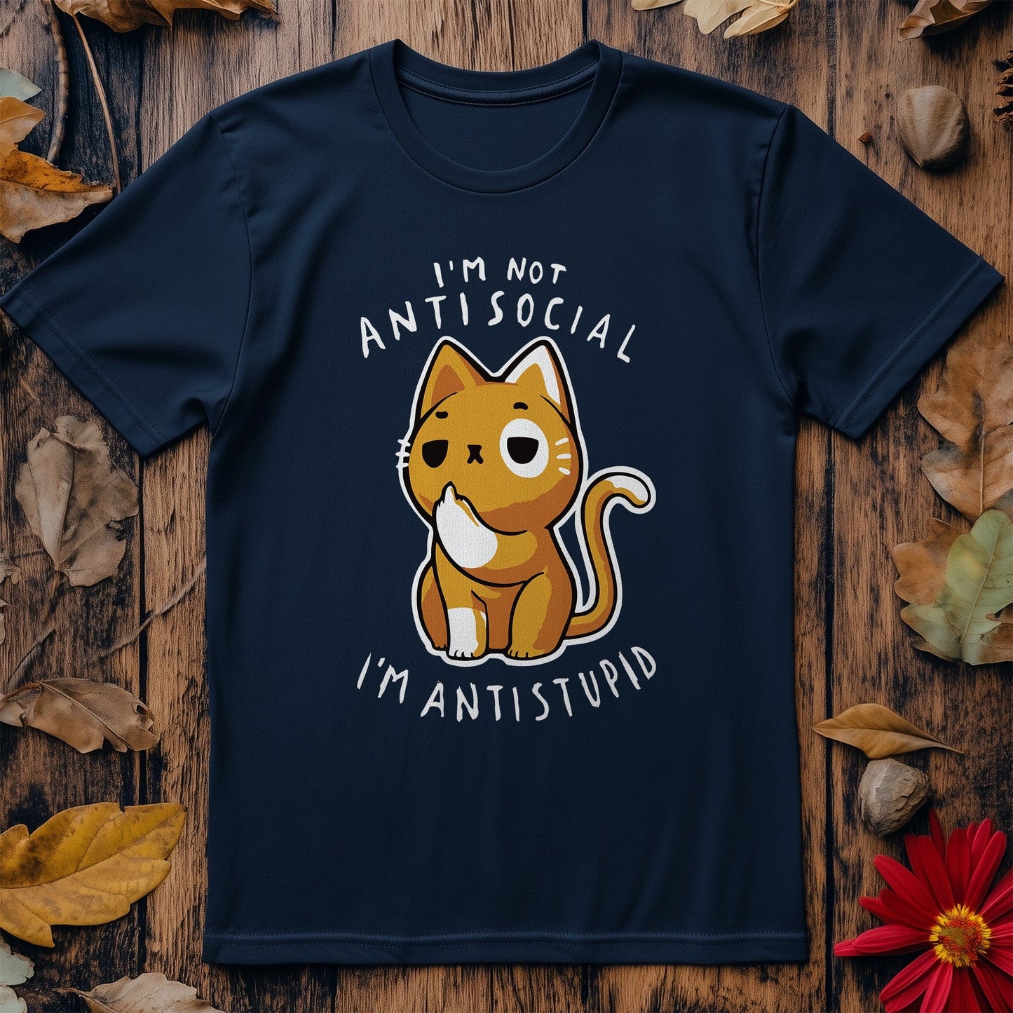 Anti Stupid Cat T-Shirt
