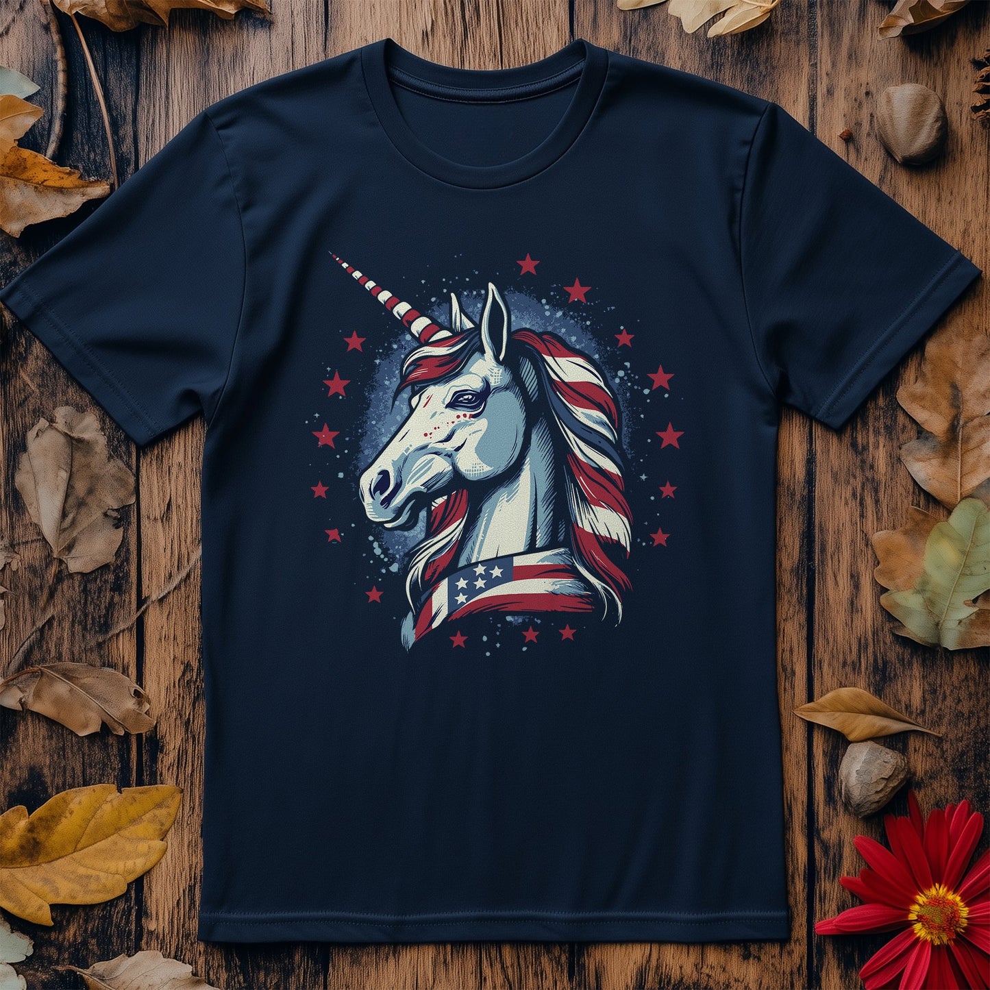 Unicorn Stars and Stripes T-Shirt -