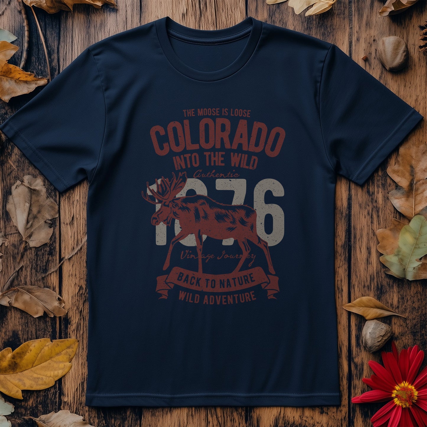 Retro Colorado Moose 1976 T-Shirt -