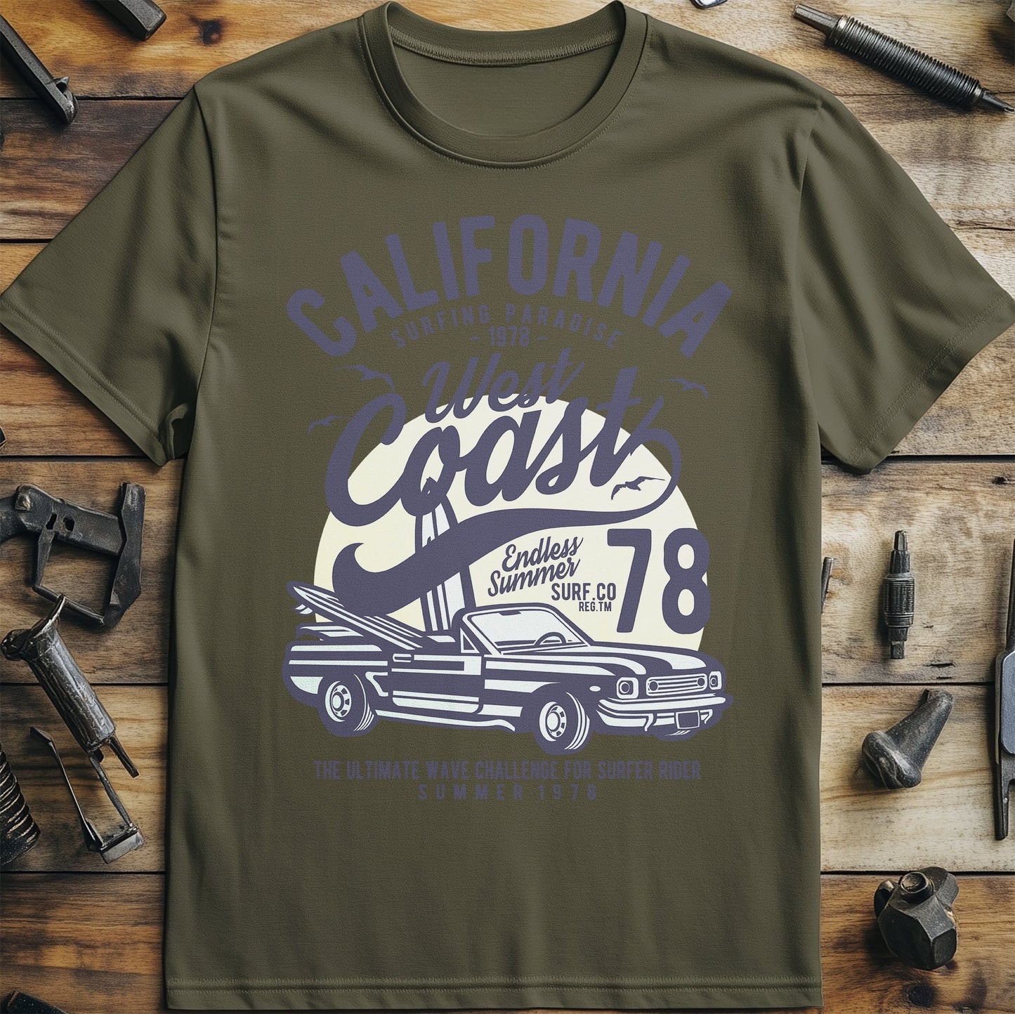 California West Coast Classic Car t-shirt