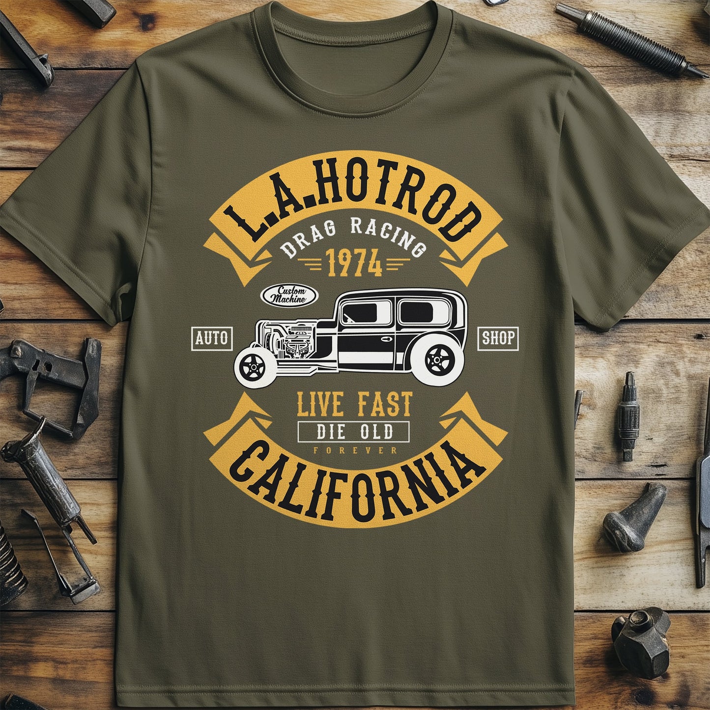 LA Hotrod Drag Race 1974 T-shirt