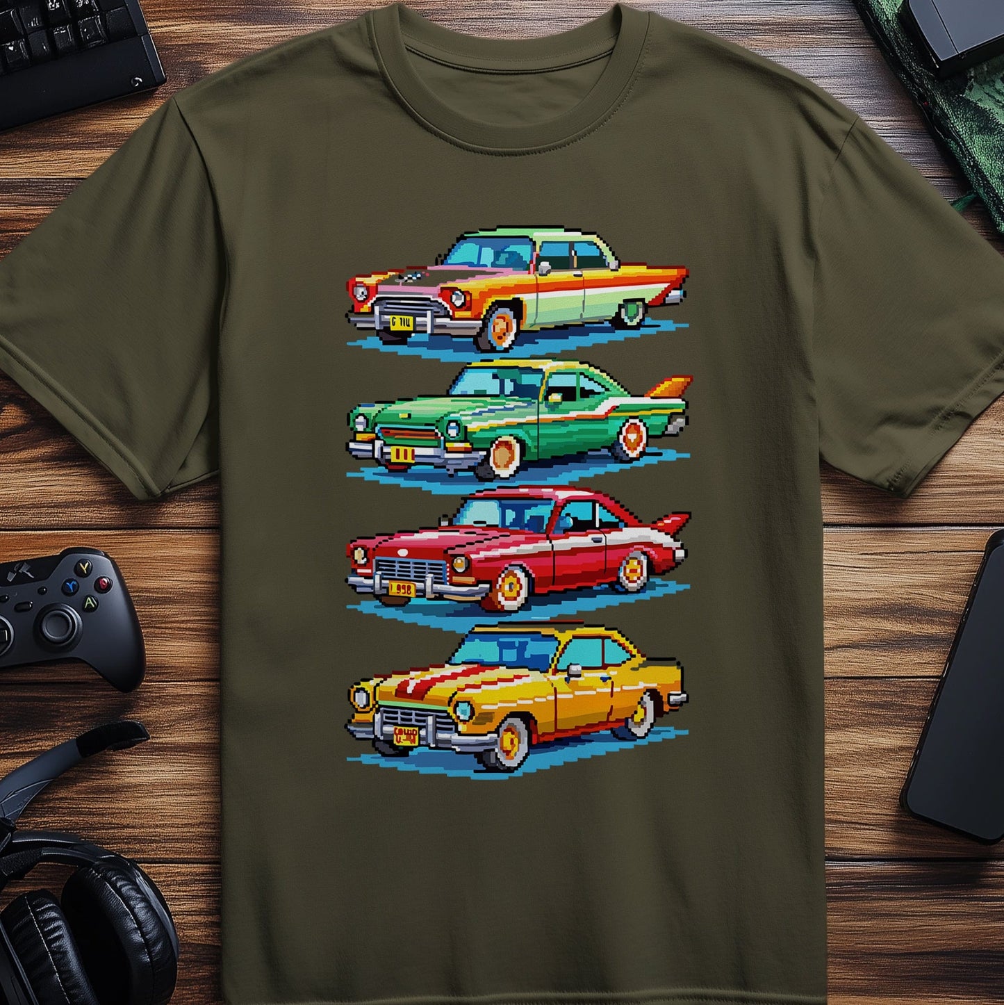 Pixel 13 Retro Cars T-shirt