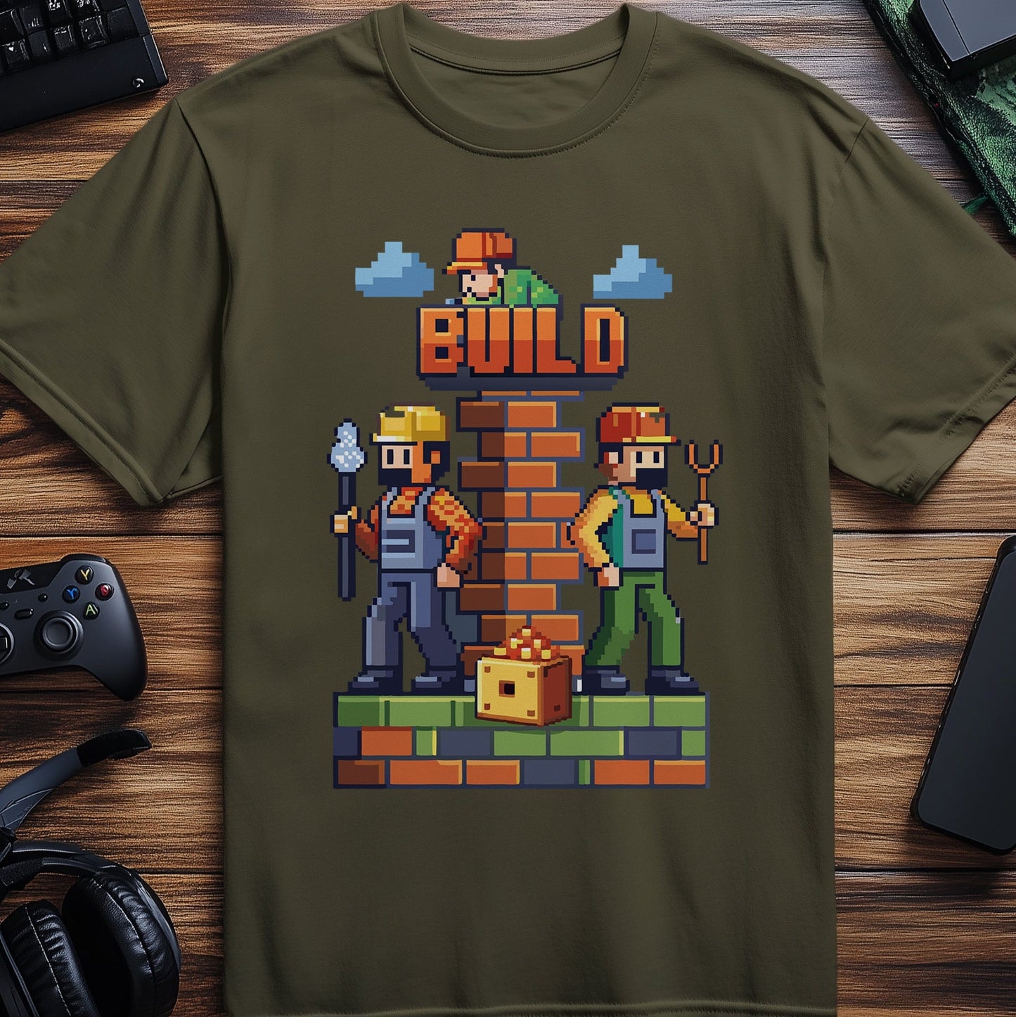 Pixel 9  Hilarious Brick Wall Builders T-Shirt