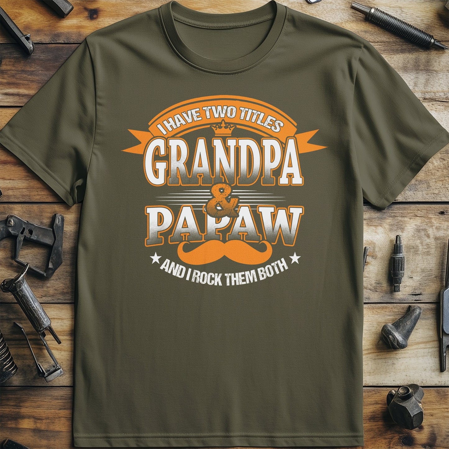 Grandpa and Papaw Mustache T-Shirt