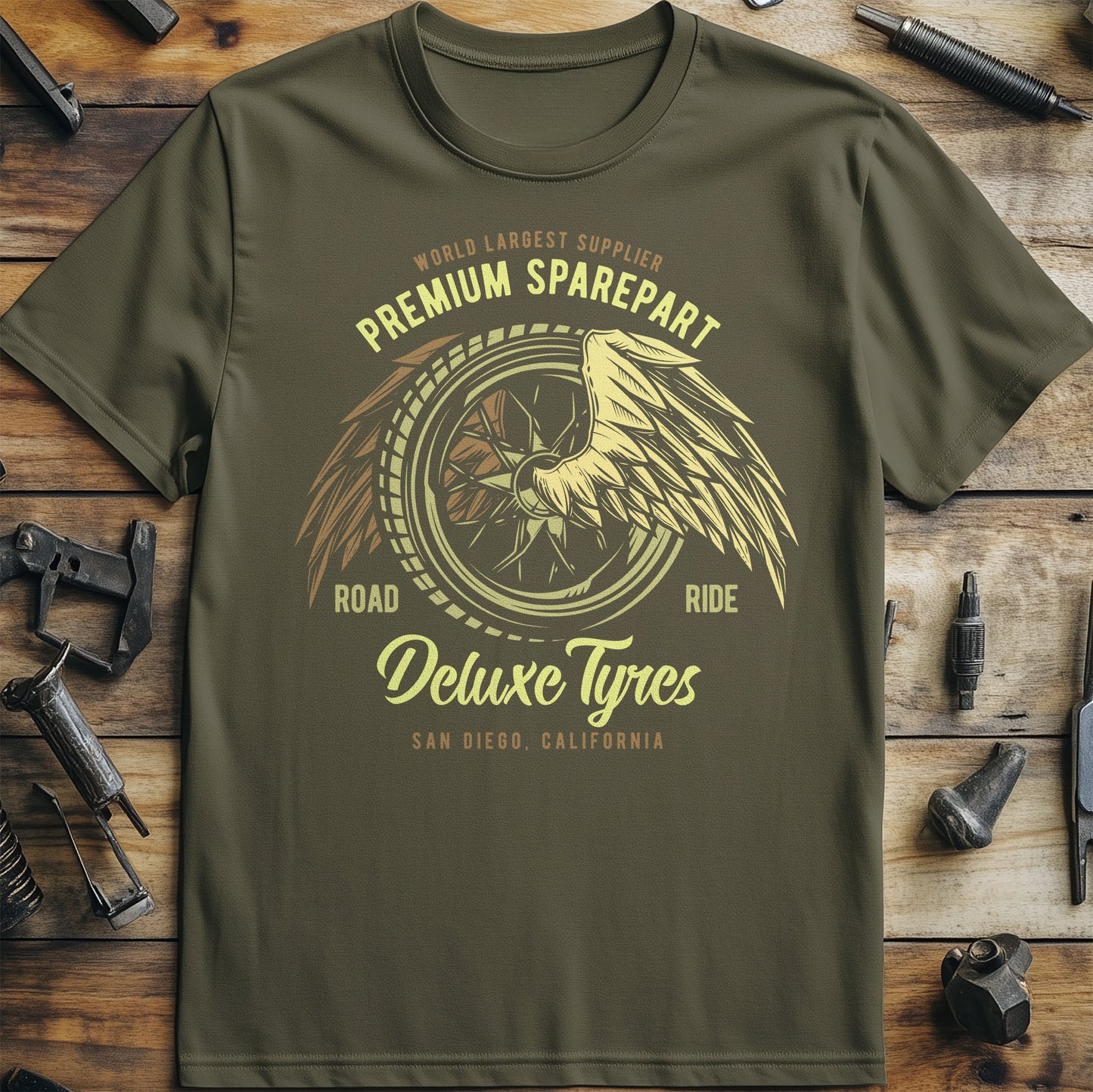 Premium Spare Parts Deluxe Tyres T-Shirt