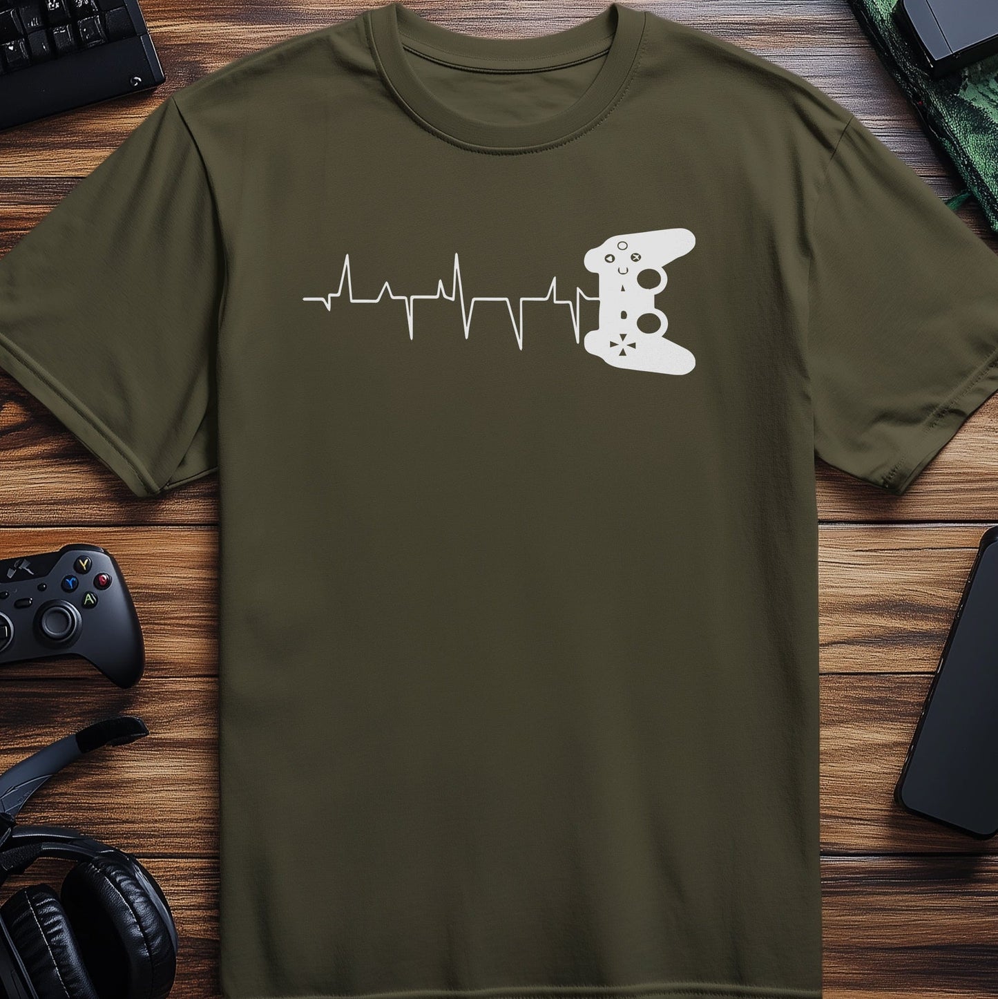 Gamer Controller Heart Beat T-Shirt