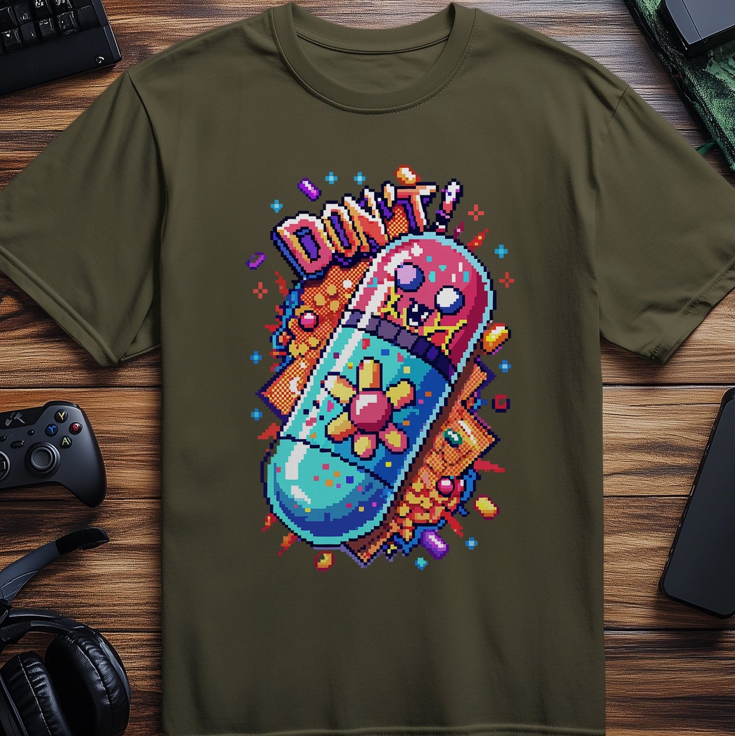 Pixel 85 T-Shirt - Colourful Pill