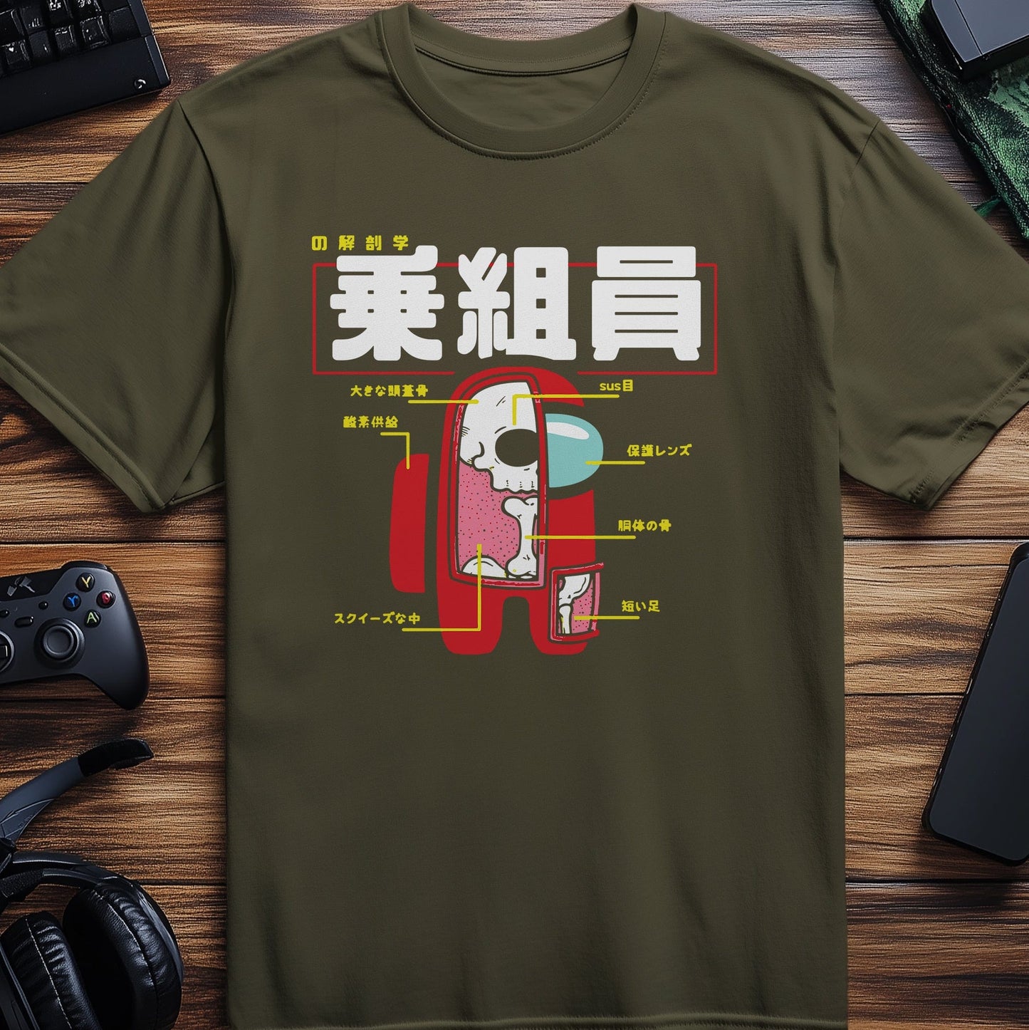 Anatomy of a Crewmate T-Shirt