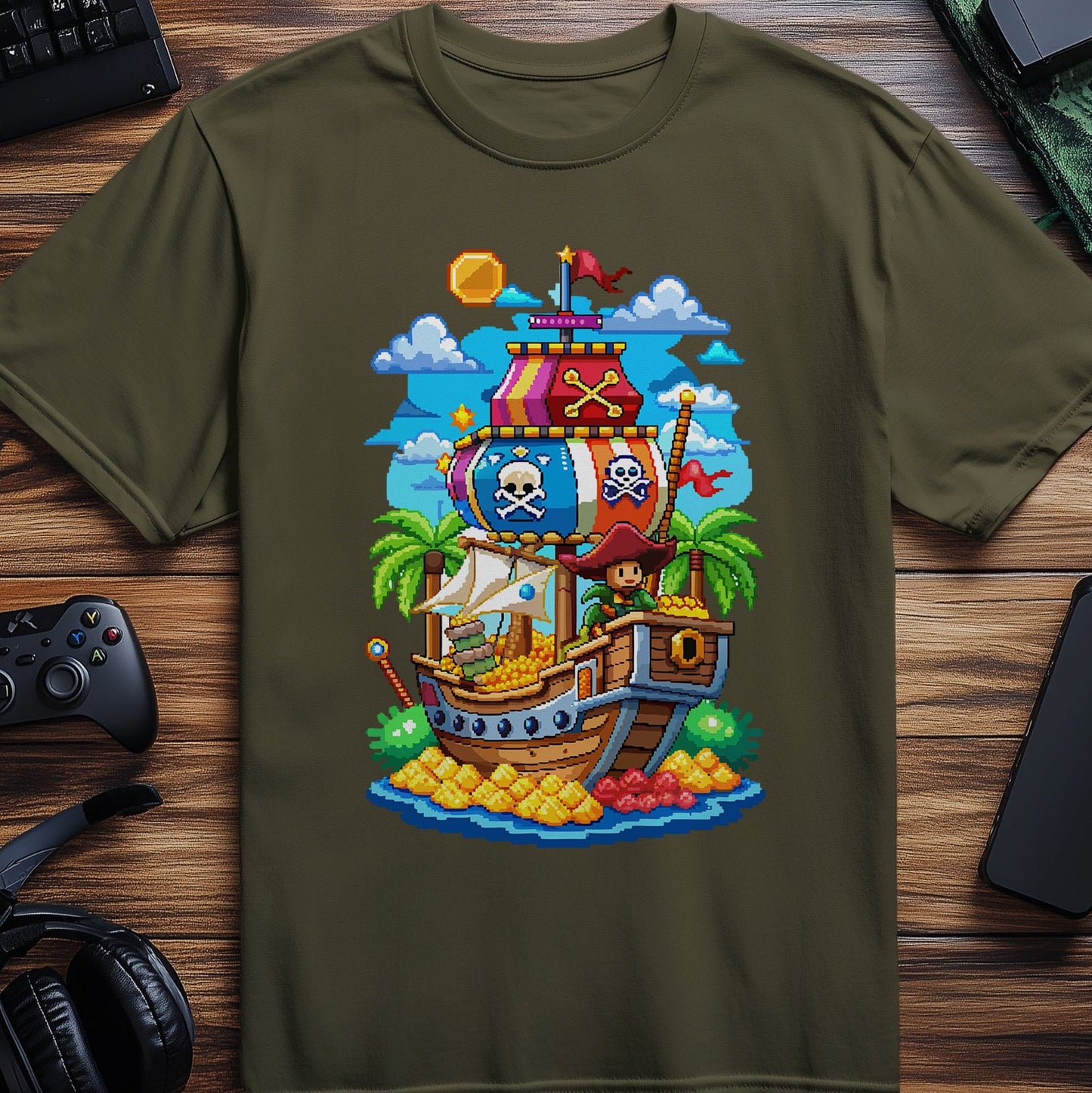 Pixel 11 Pirate Ship t-shirt