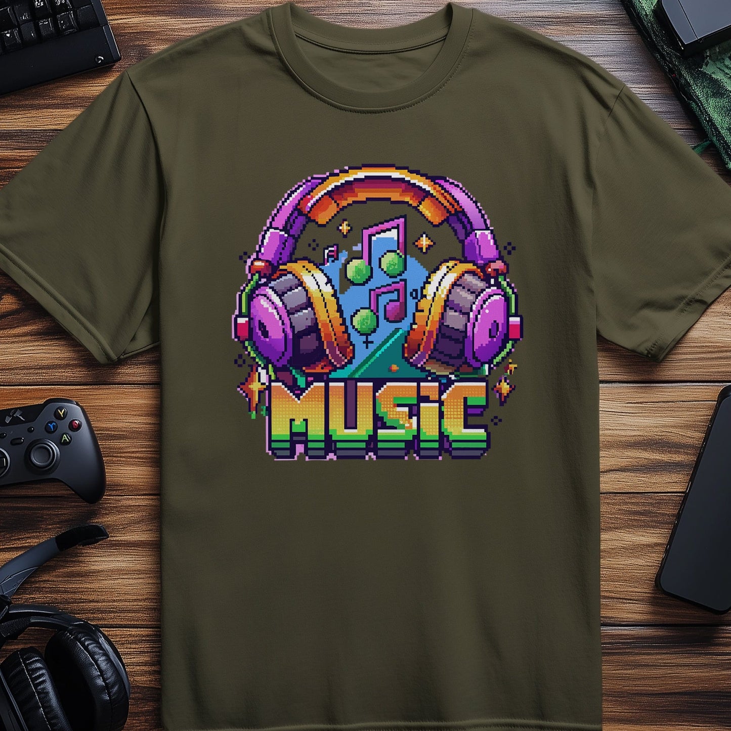Pixel 83 Music Vibes T-Shirt Rock Your World!