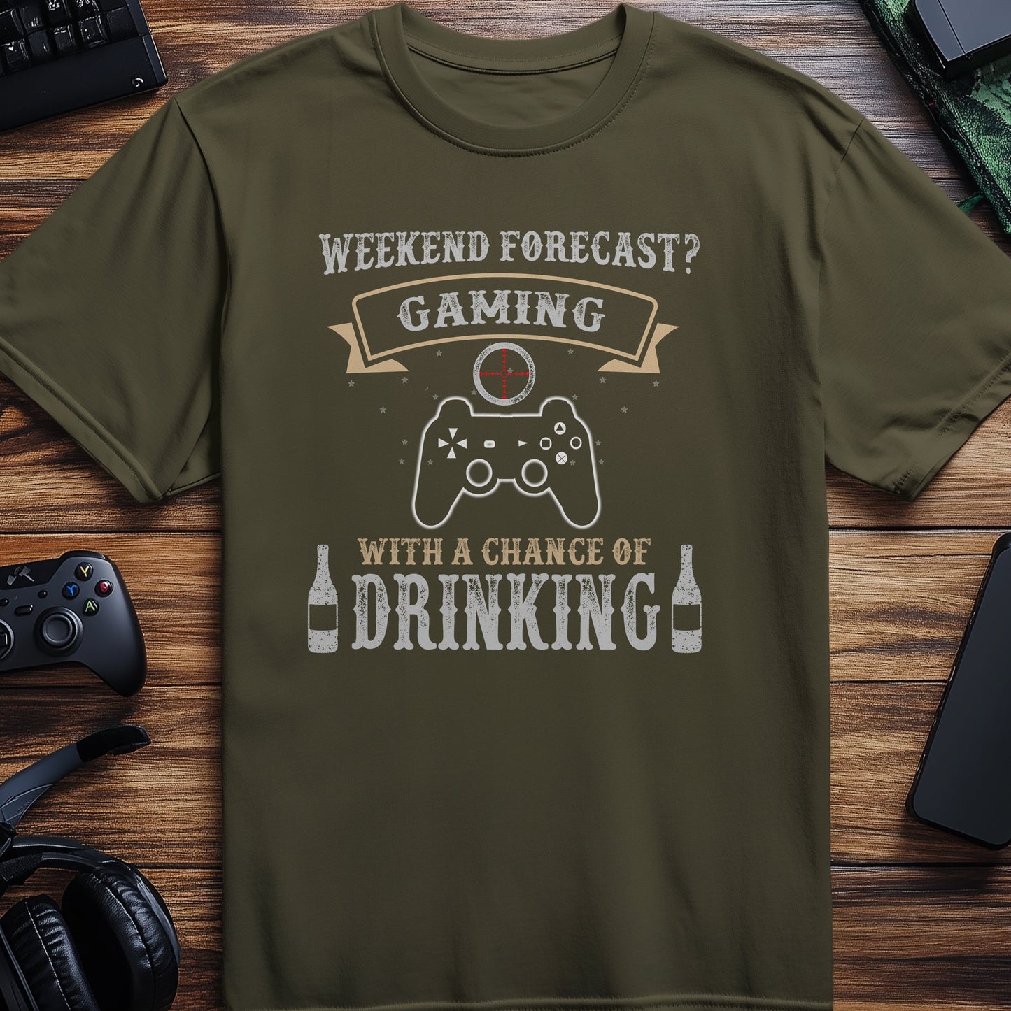 Weekend Forecast: 100% Chance of Gaming T-shirt