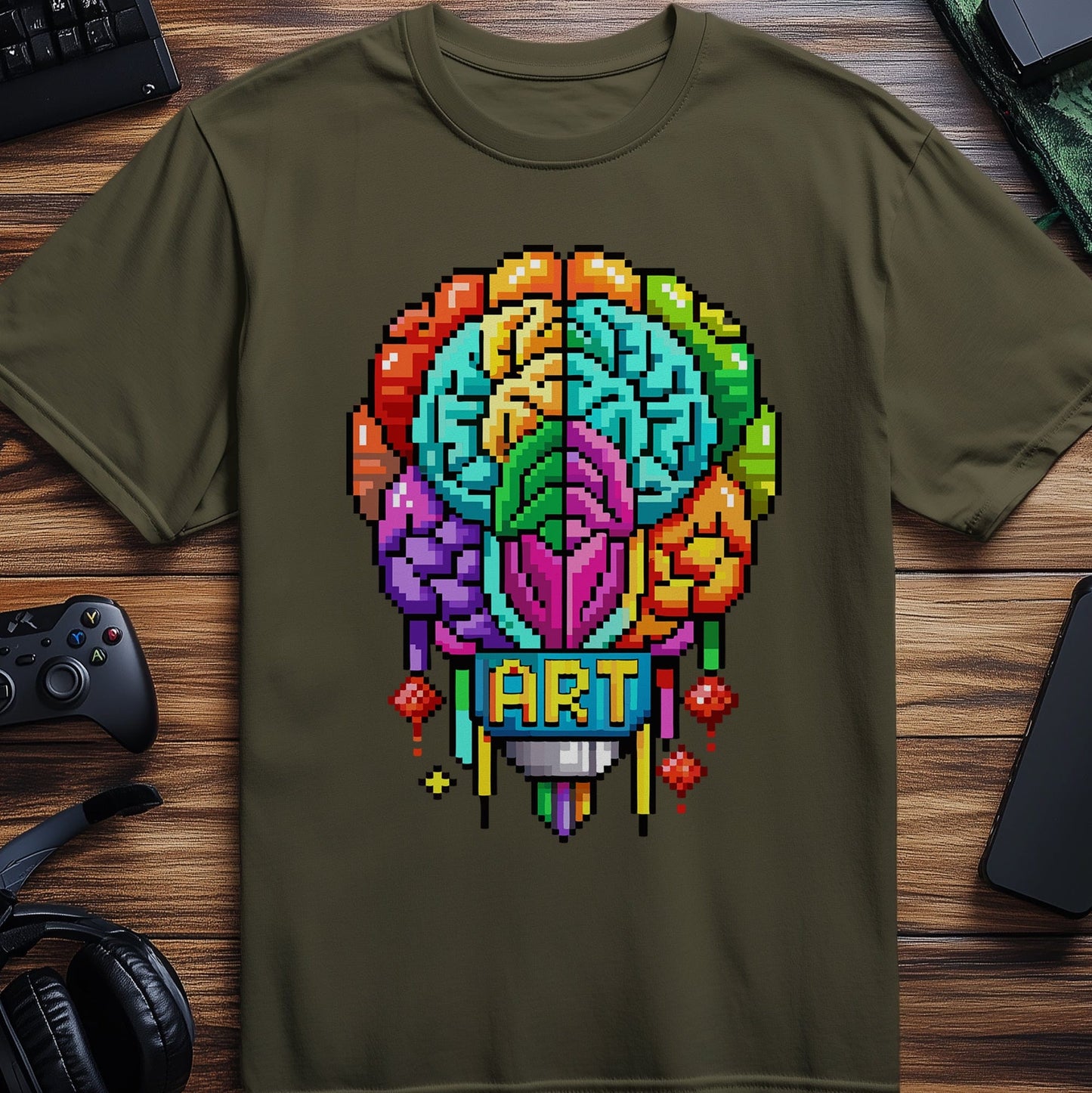 Pixel 73 T-shirt Brain