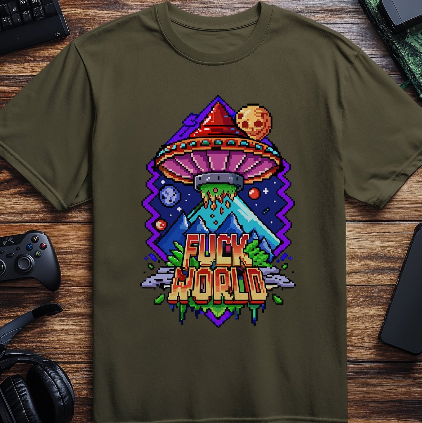 Pixel 35 T-Shirt Spaceship