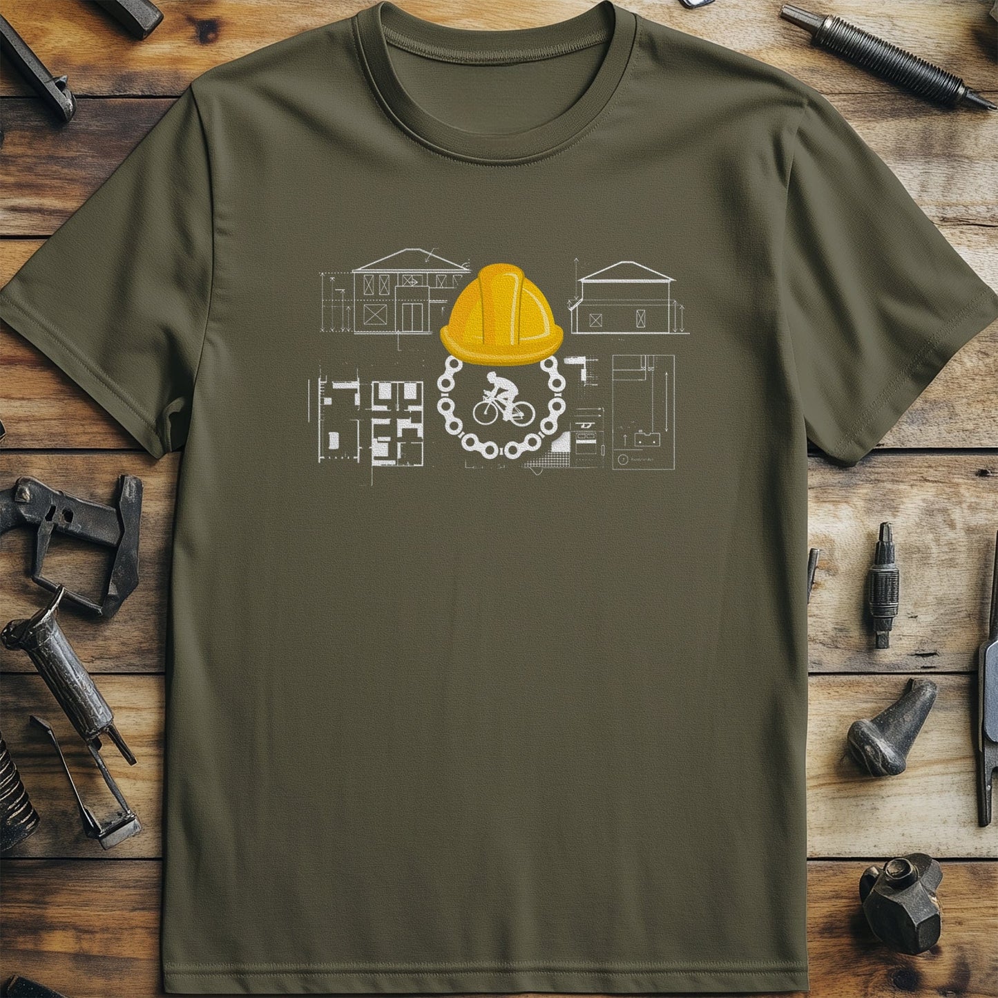 Cycling T-shirt Ride with A Helmet