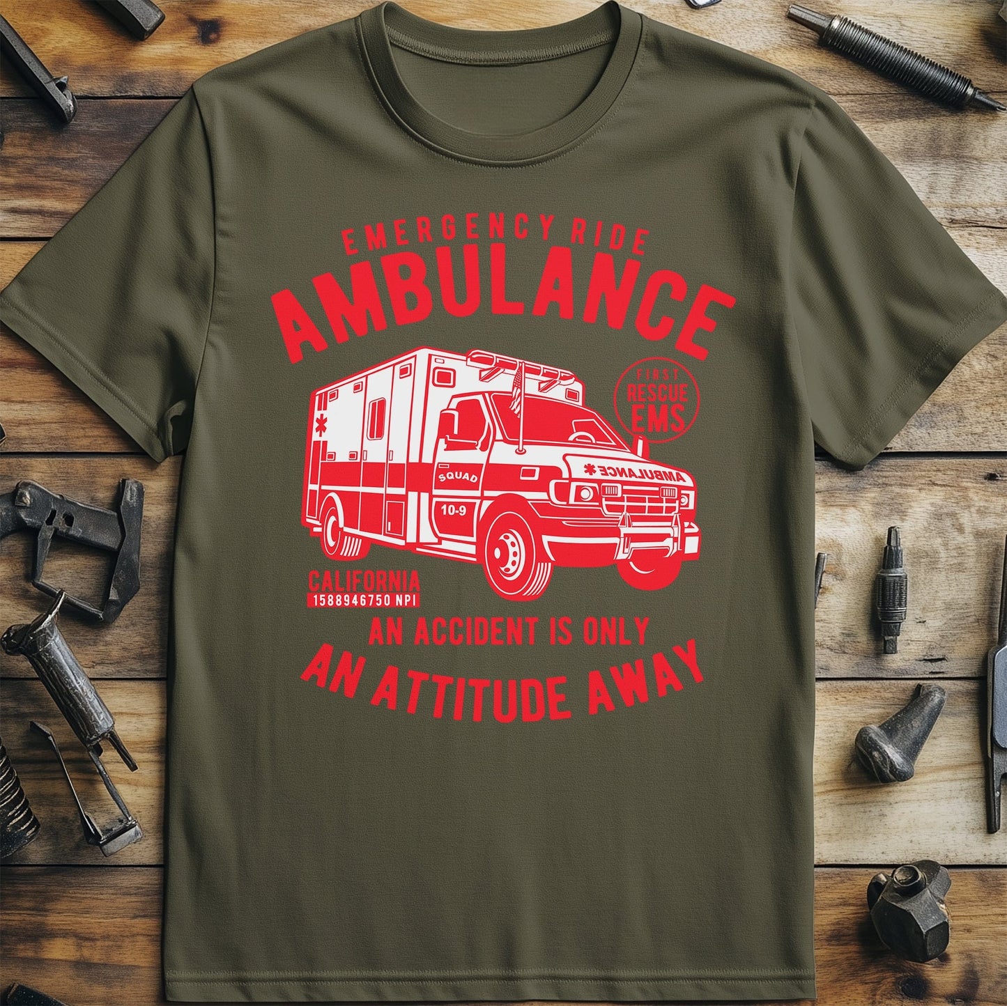 Emergency Ride Ambulance t-shirt