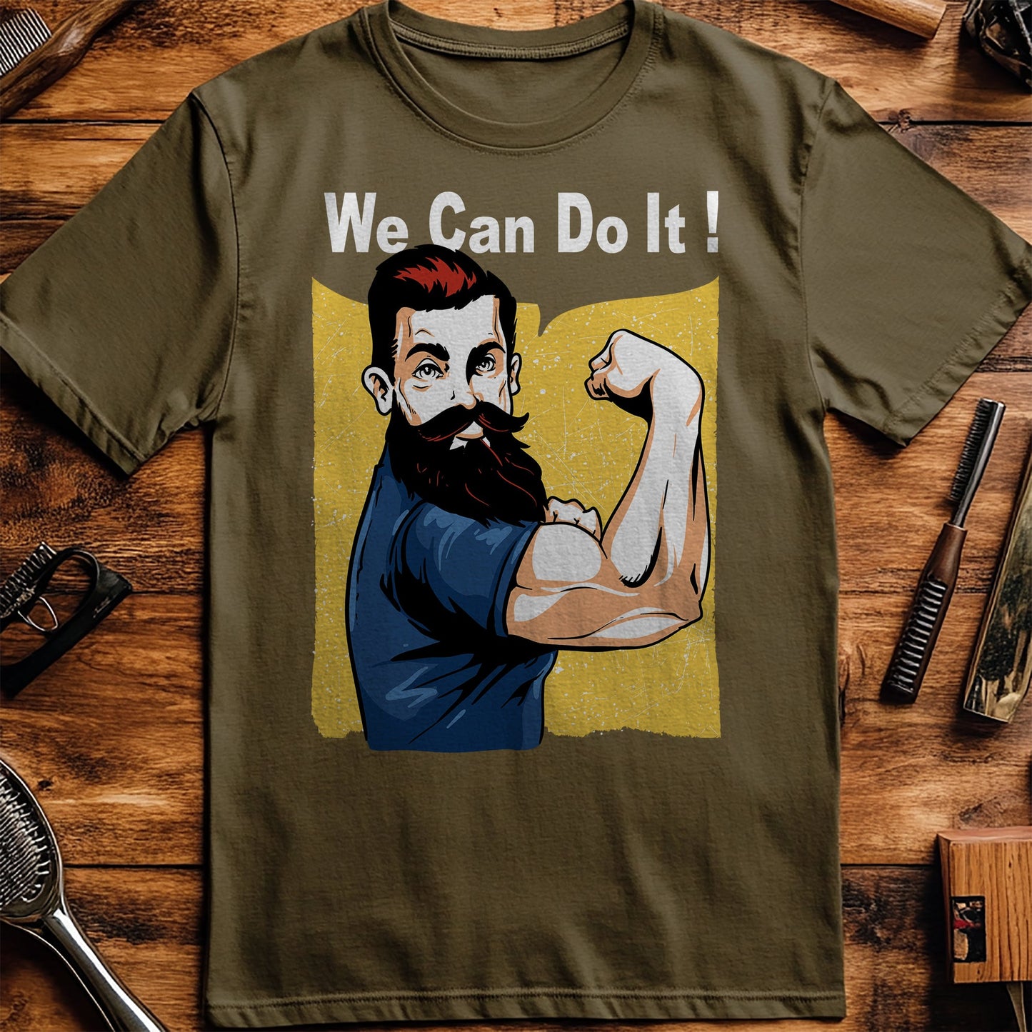 We Can Do It Beard T-shirt