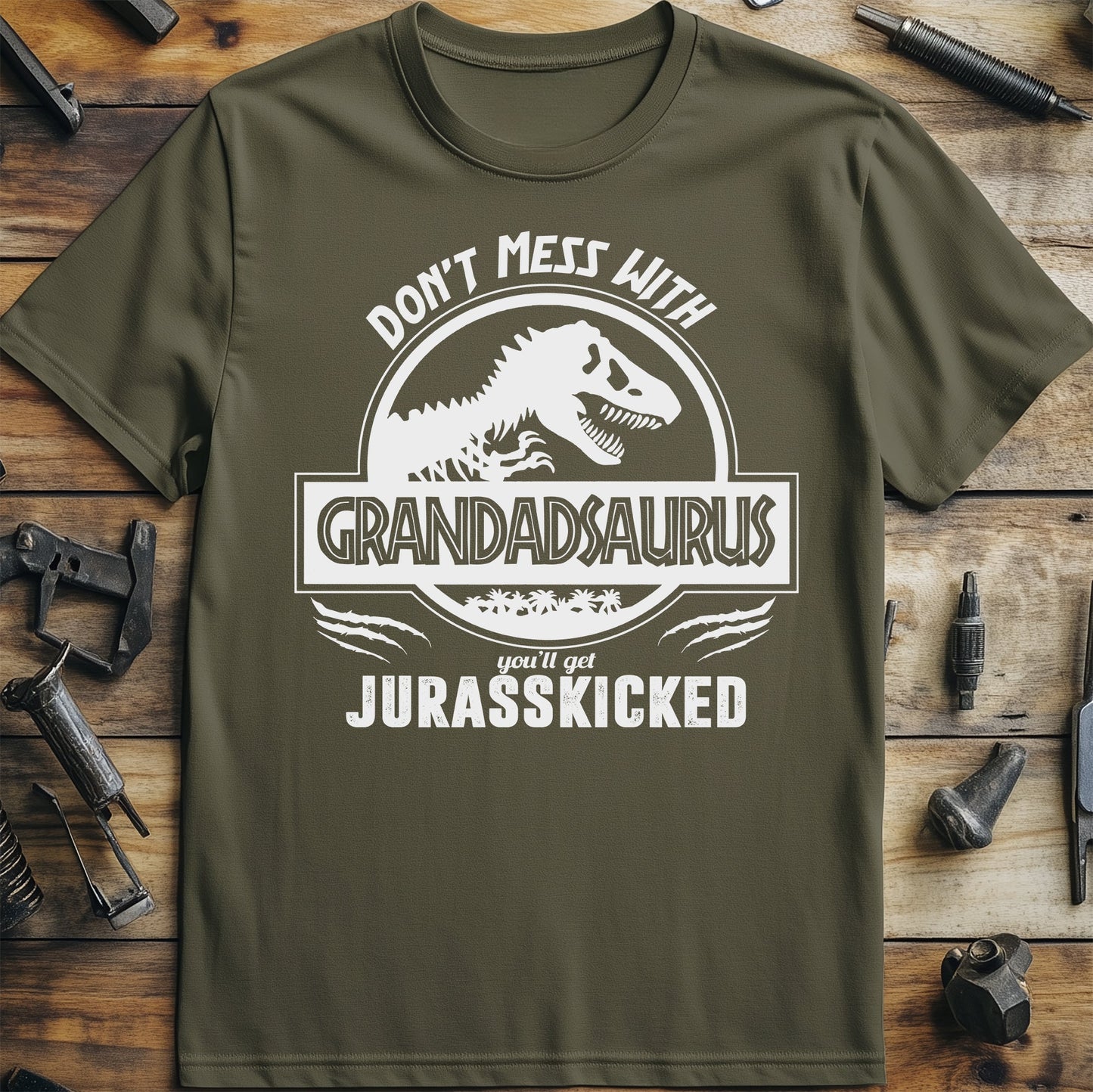 Mess Grandadsaurus Funny T-Shirt
