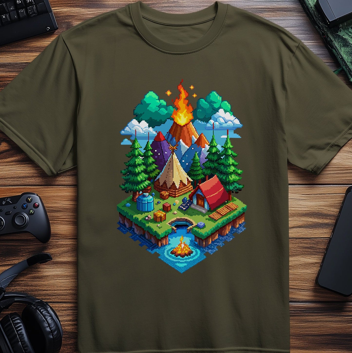 Pixel 46 Campfire T-shirt