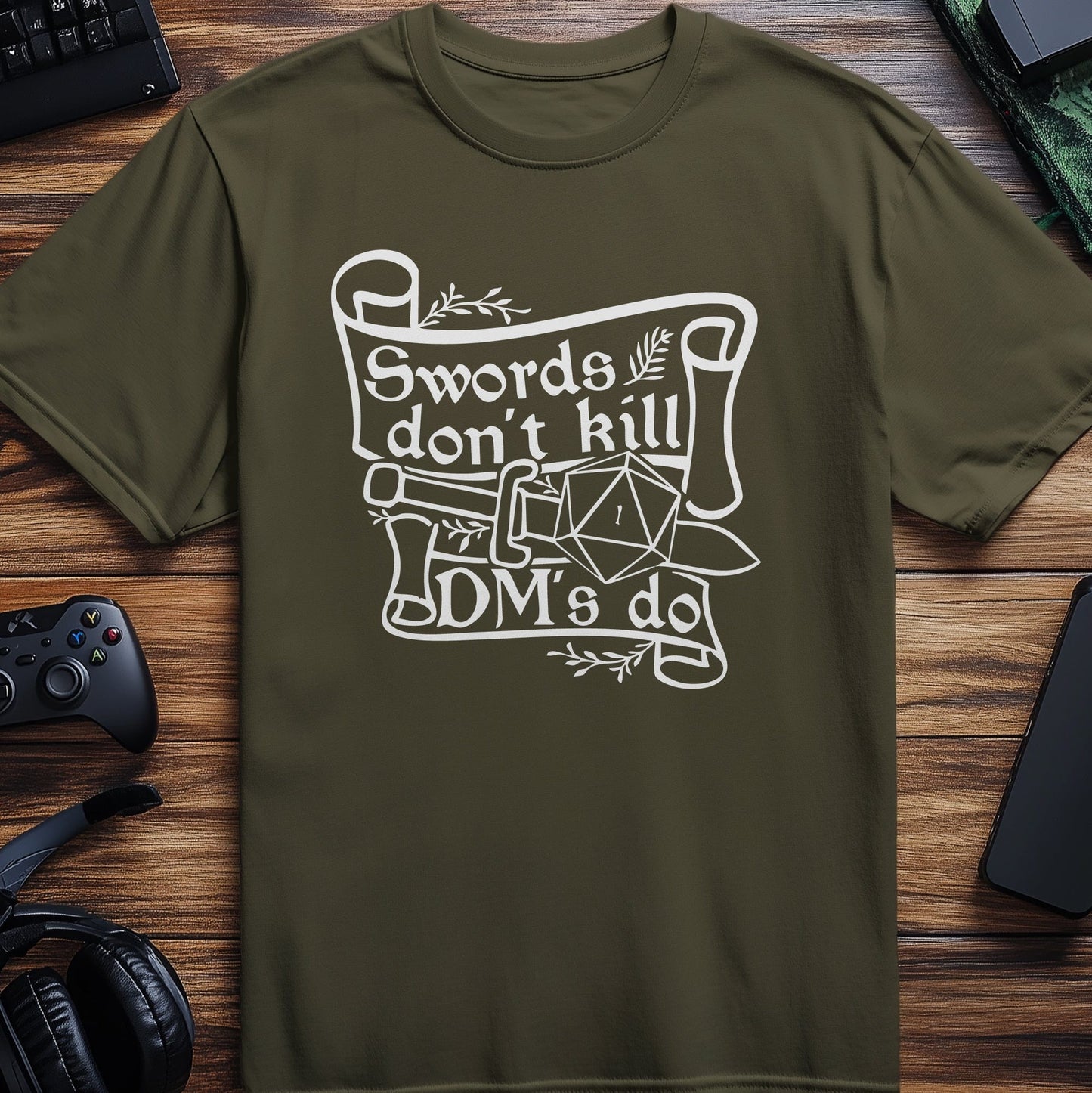 Swords Dont Kill DMs Do T-Shirt