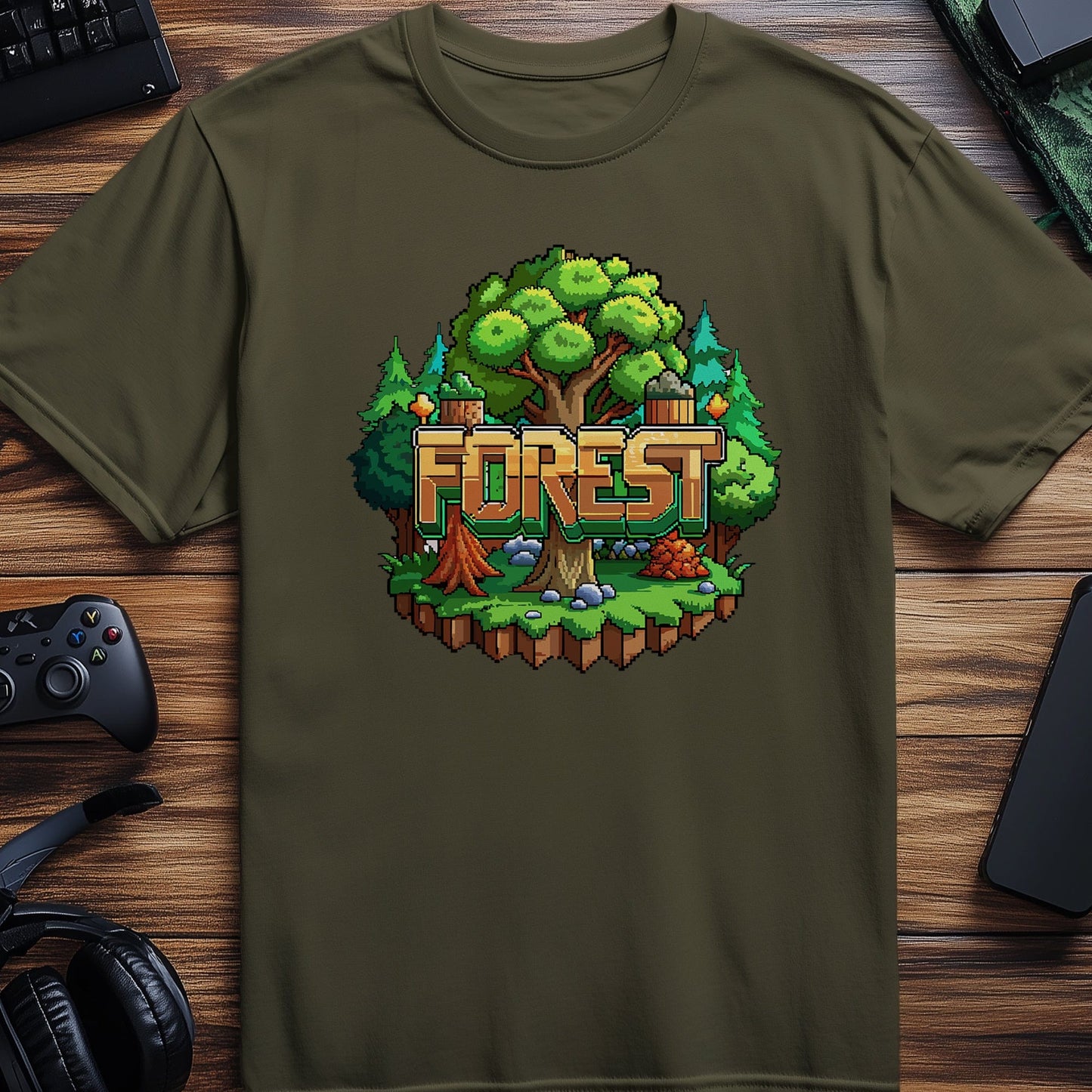 Pixel 74 T-Shirt Forest